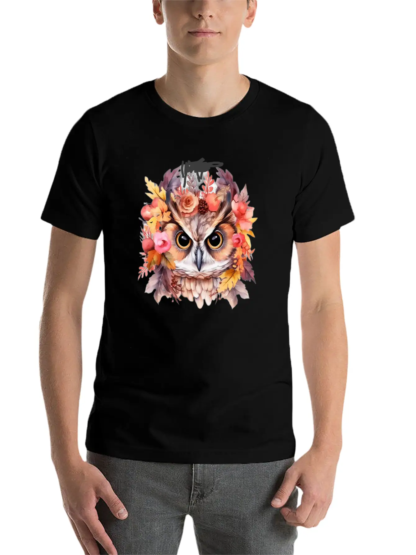 Watercolor Owl Sublimation PNG Owl Digital Soft Cotton Short Sleeve Tee – Unisex Wardrobe Staple