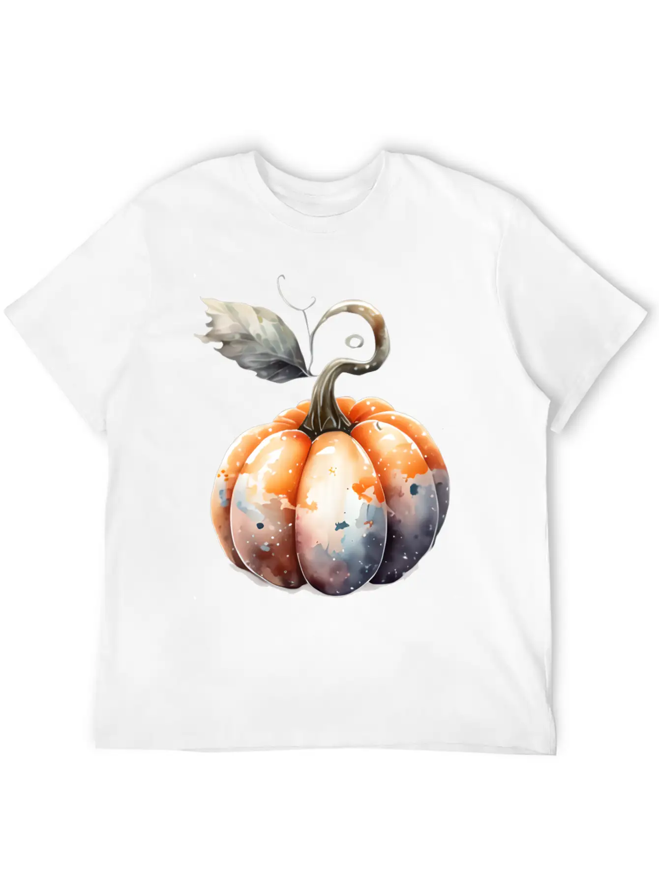 Watercolor Pumpkin Relaxed Everyday Tee – Lightweight And Durable Cotton