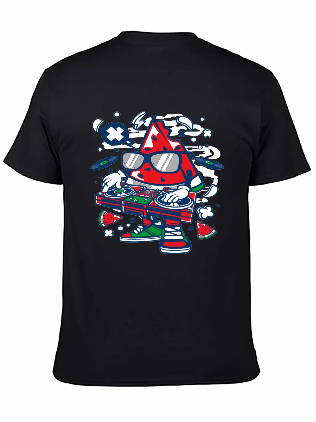 Watermelon Dj Classic Fit Graphic Tee For Daily Comfort – Unisex Cotton Shirt