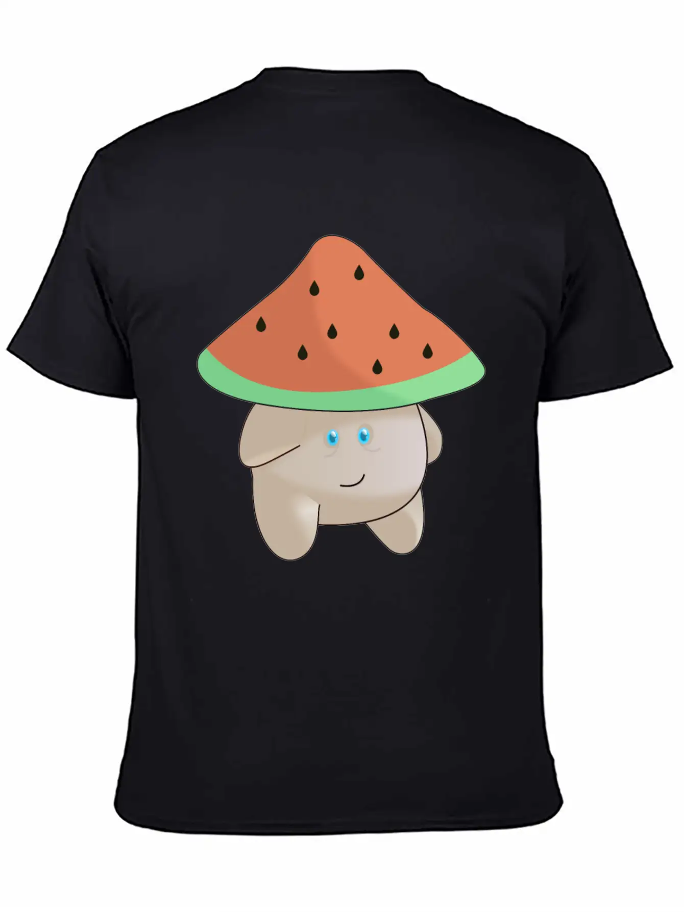 Watermelon Mushroom Essence Lightweight Cotton T-Shirt – Daily Comfort Graphic Shirt
