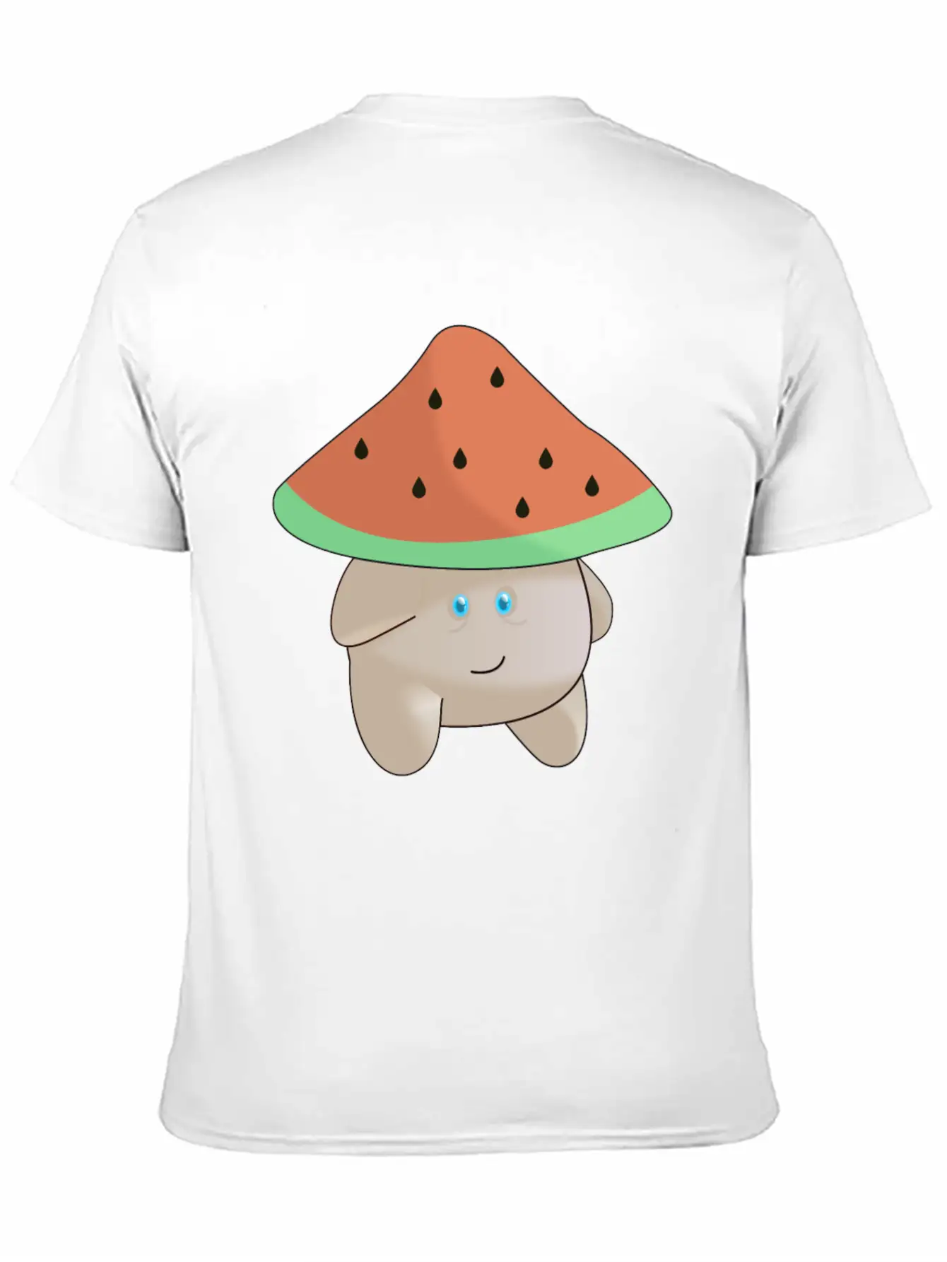Watermelon Mushroom Essence Lightweight Cotton T-Shirt – Daily Comfort Graphic Shirt