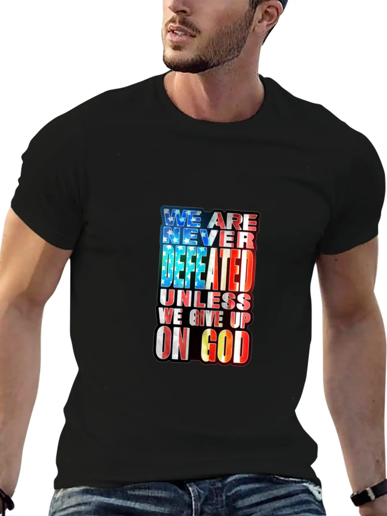 We Are Never Defeated ......... Relaxed Everyday Tee – Lightweight And Durable Cotton