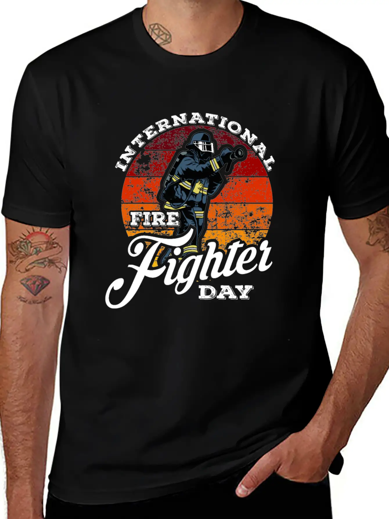 We Are Proud Of Our Firefighters Lightweight Cotton T-Shirt – Daily Comfort Graphic Shirt
