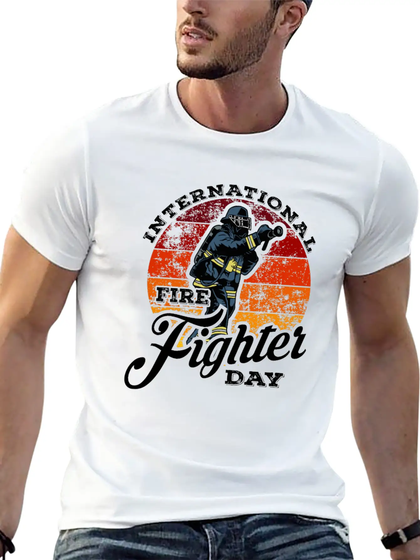 We Are Proud Of Our Firefighters Lightweight Cotton T-Shirt – Daily Comfort Graphic Shirt