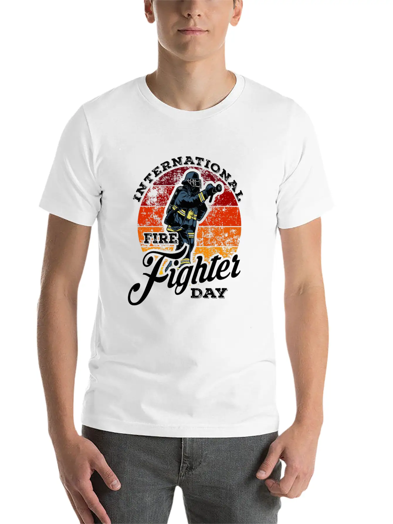 We Are Proud Of Our Firefighters Lightweight Cotton T-Shirt – Daily Comfort Graphic Shirt