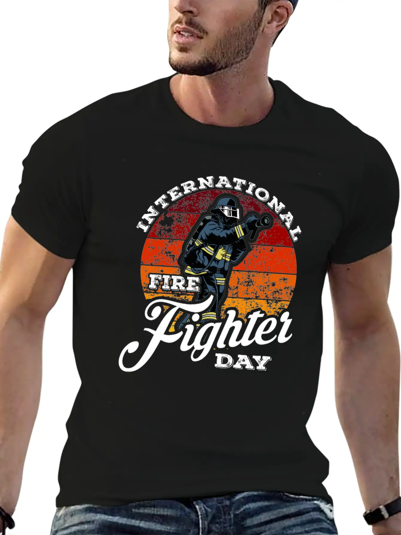 We Are Proud Of Our Firefighters Lightweight Cotton T-Shirt – Daily Comfort Graphic Shirt