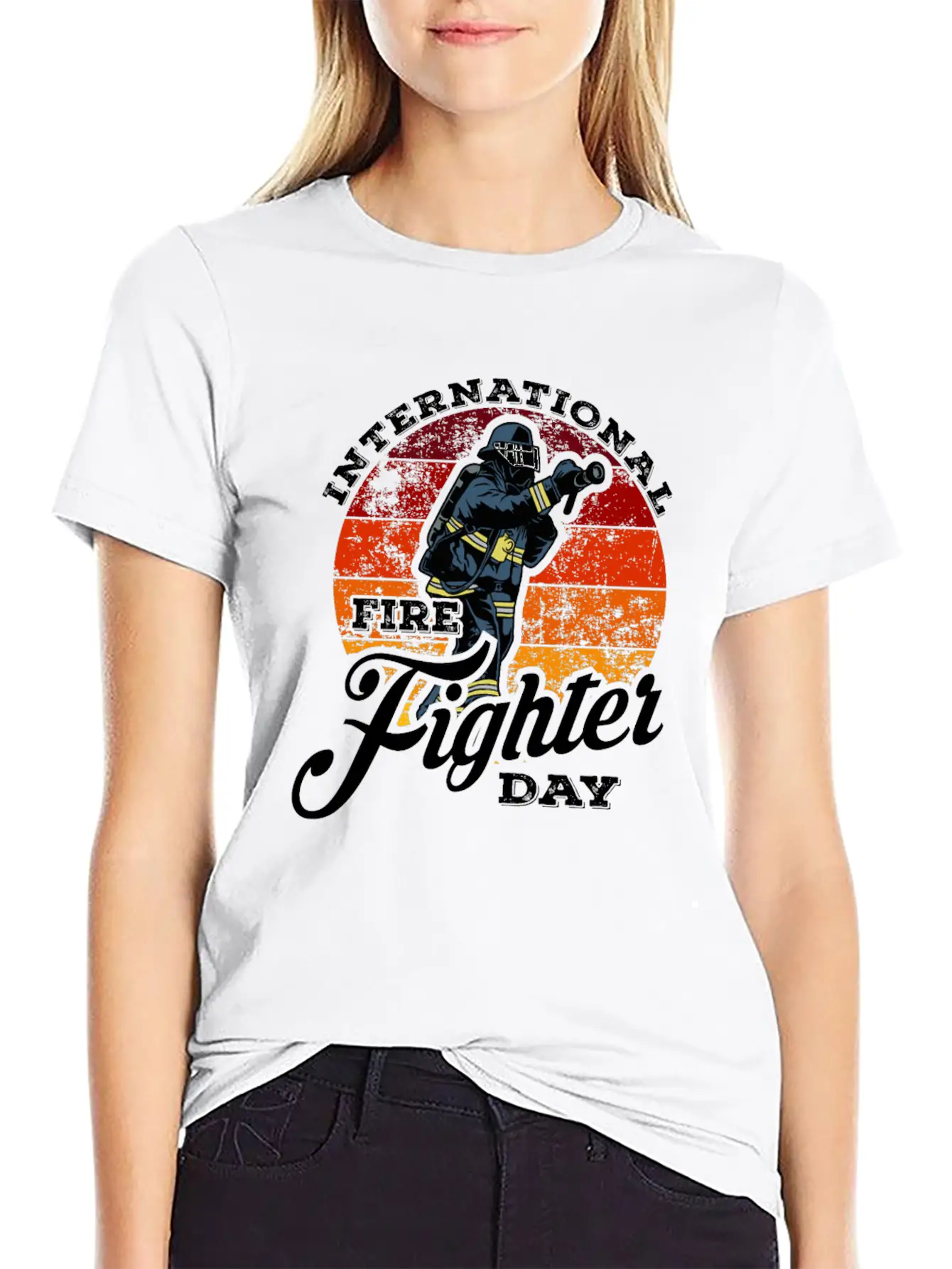 We Are Proud Of Our Firefighters Lightweight Cotton T-Shirt – Daily Comfort Graphic Shirt