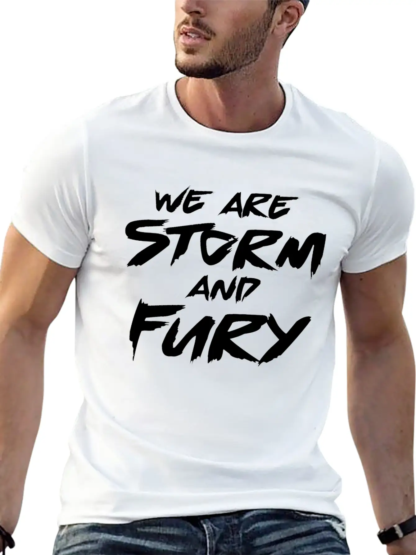 We Are Storm And Fury Inspirational Motivation Modern Fit Casual T-Shirt – Clean And Versatile Design