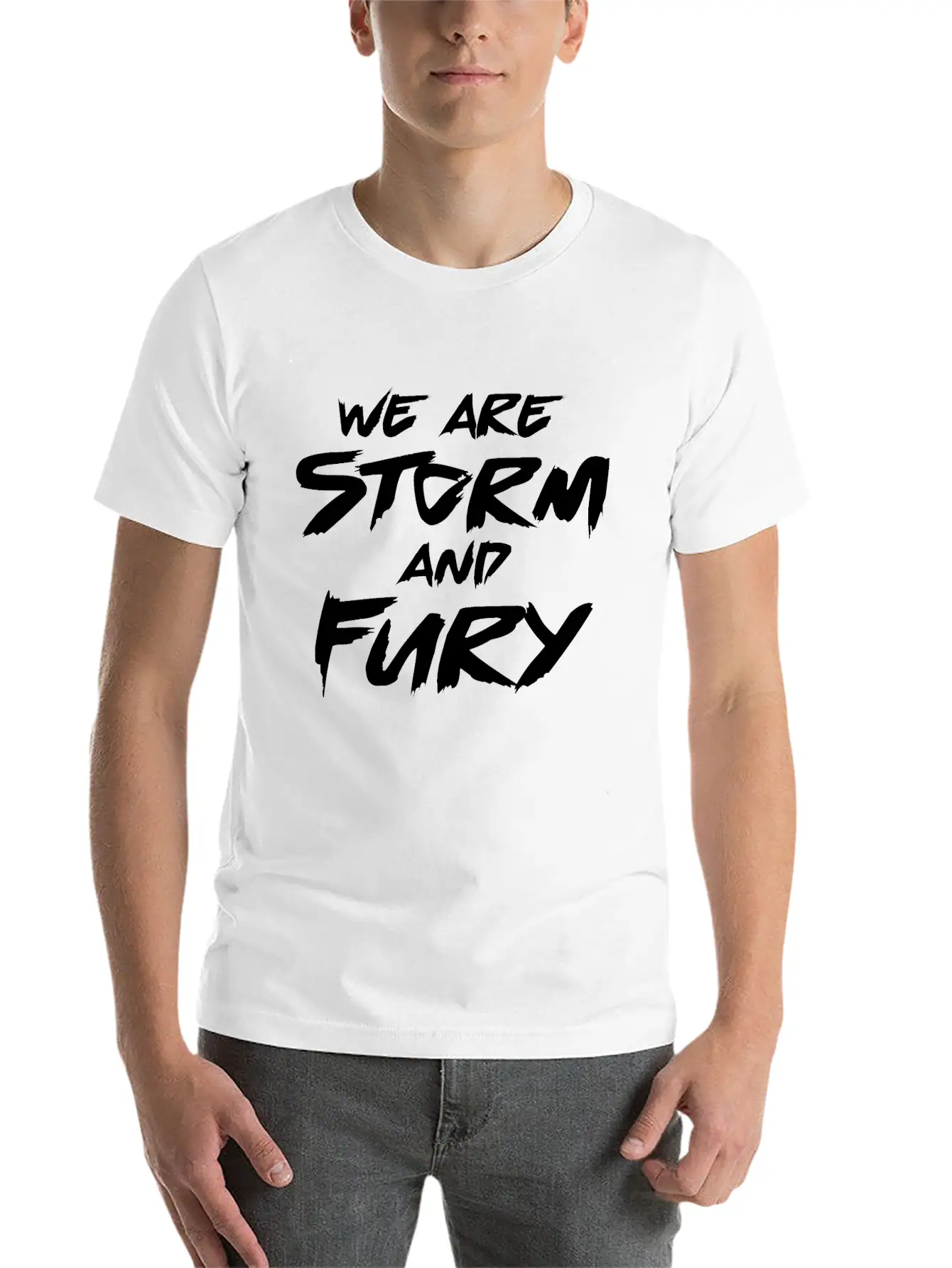 We Are Storm And Fury Inspirational Motivation Modern Fit Casual T-Shirt – Clean And Versatile Design