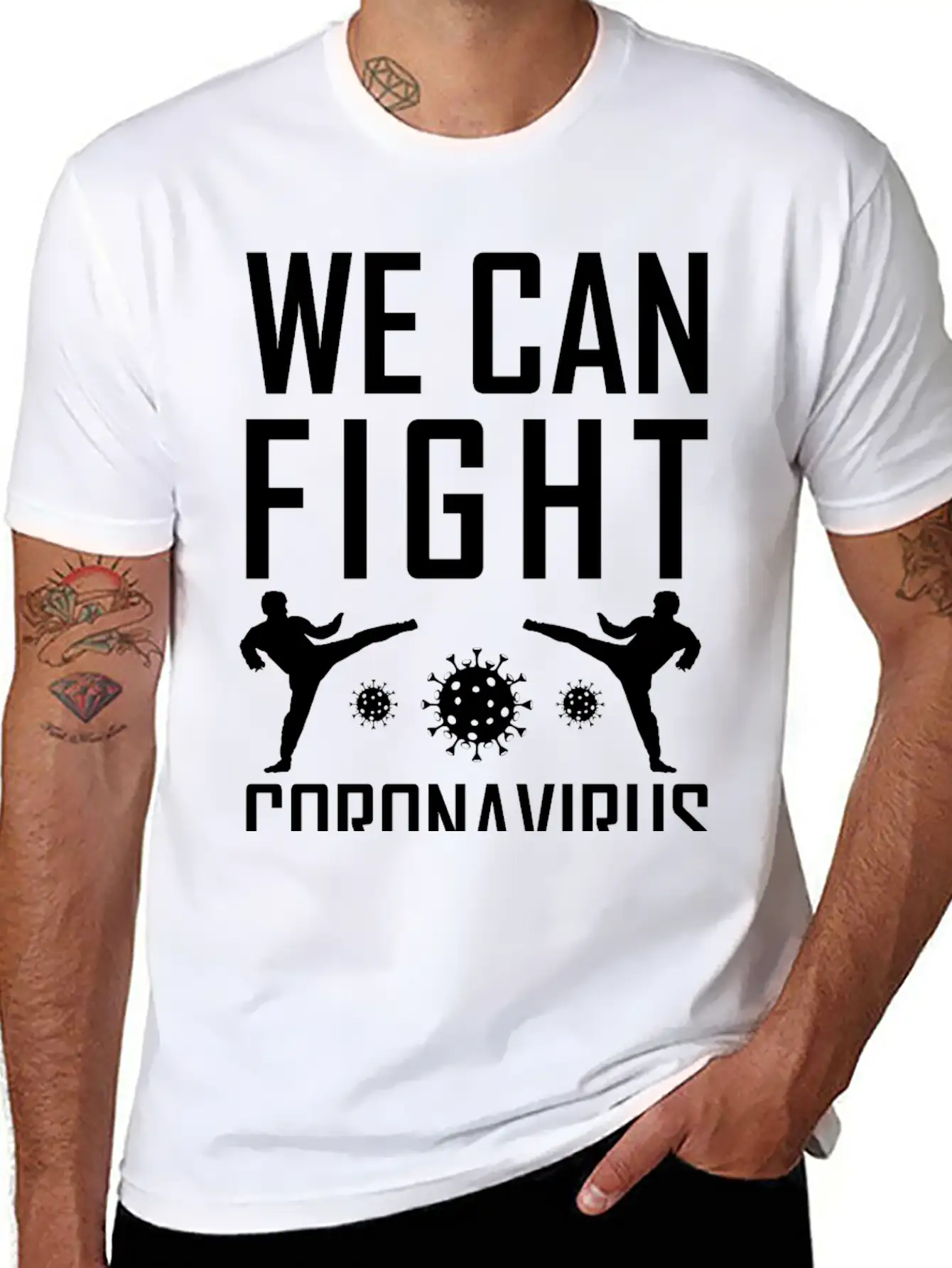 We Can Fight Corona Lightweight Cotton T-Shirt – Daily Comfort Graphic Shirt