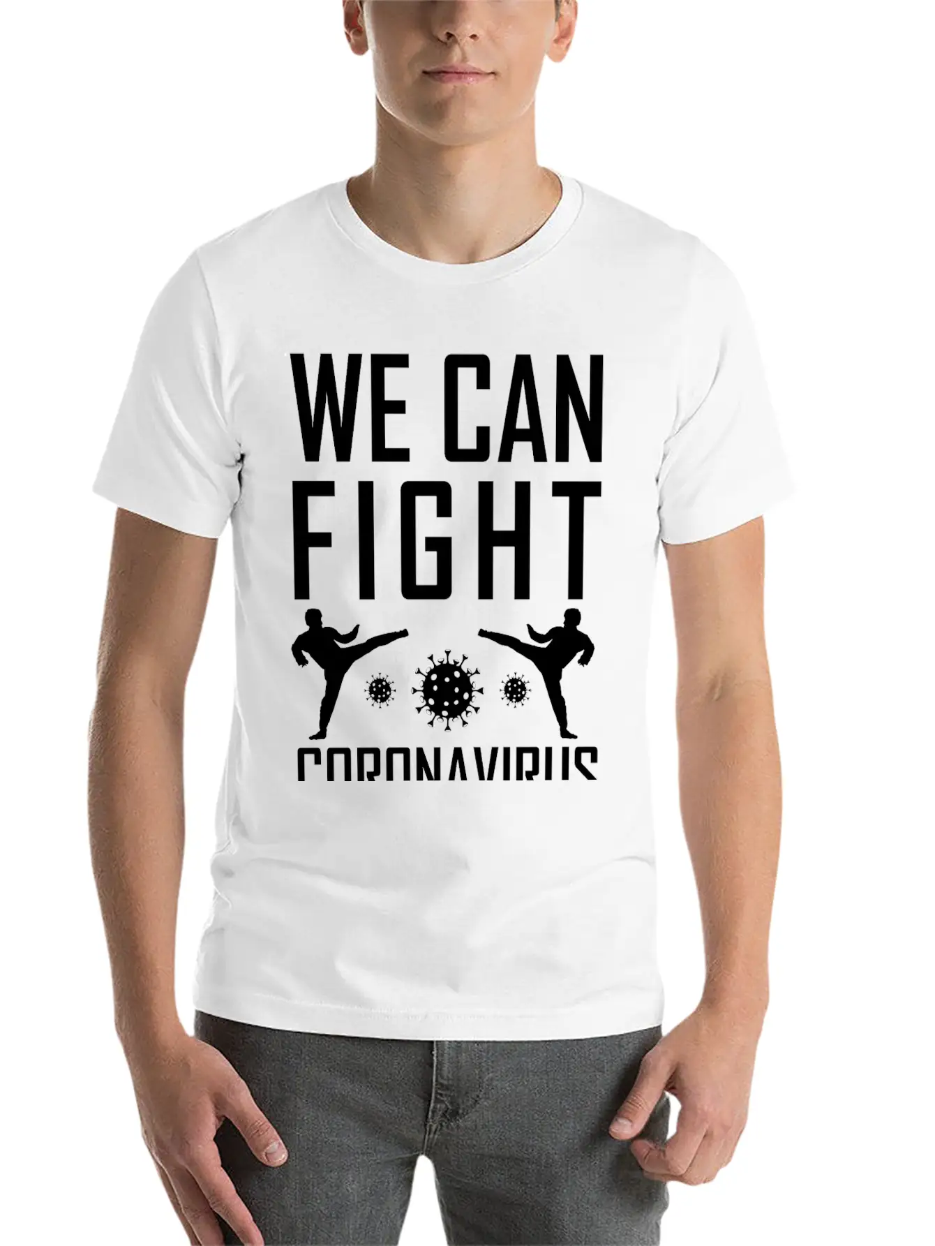 We Can Fight Corona Lightweight Cotton T-Shirt – Daily Comfort Graphic Shirt