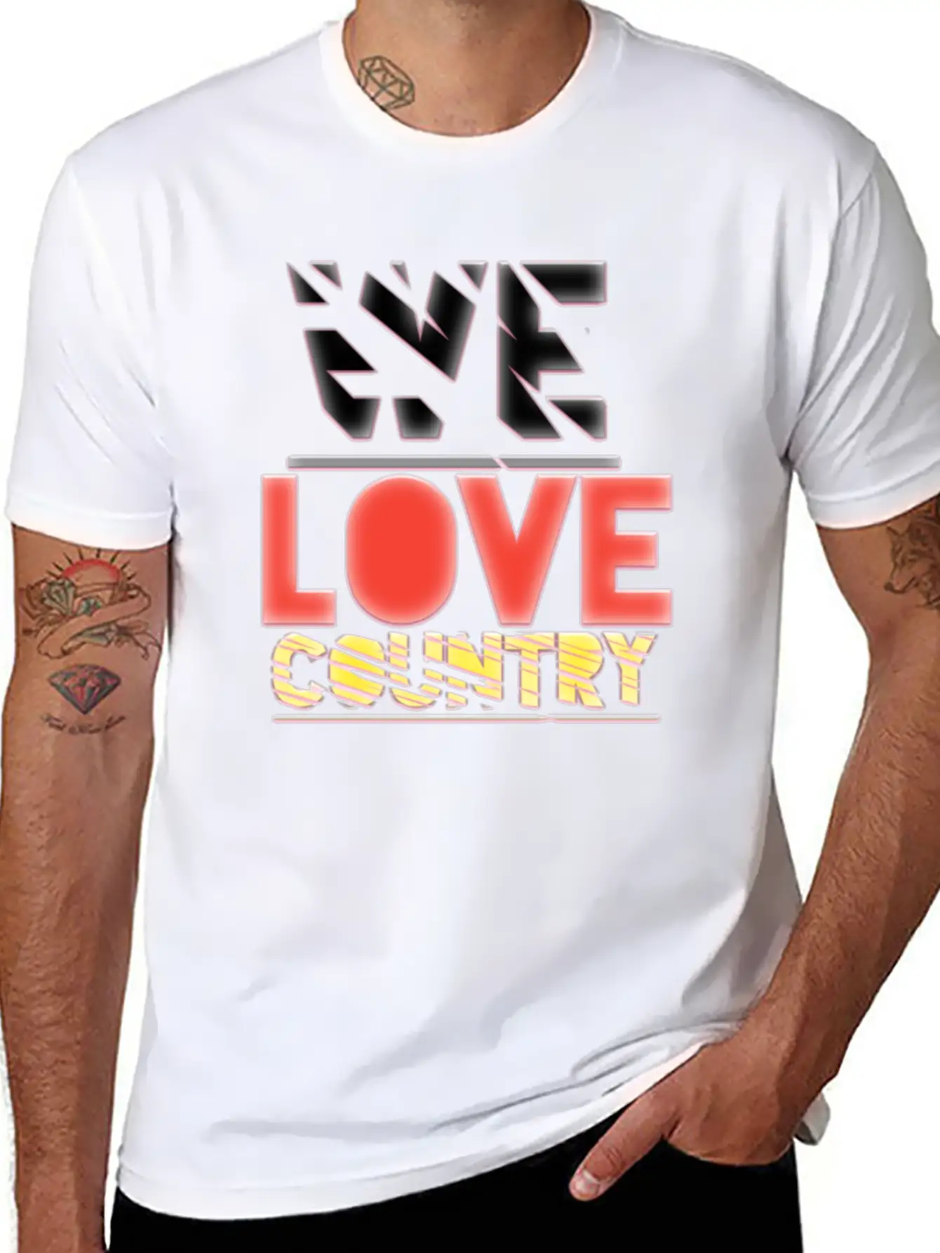 We Love Country Essential Cotton Tee For Daily Outfits – Unisex Style