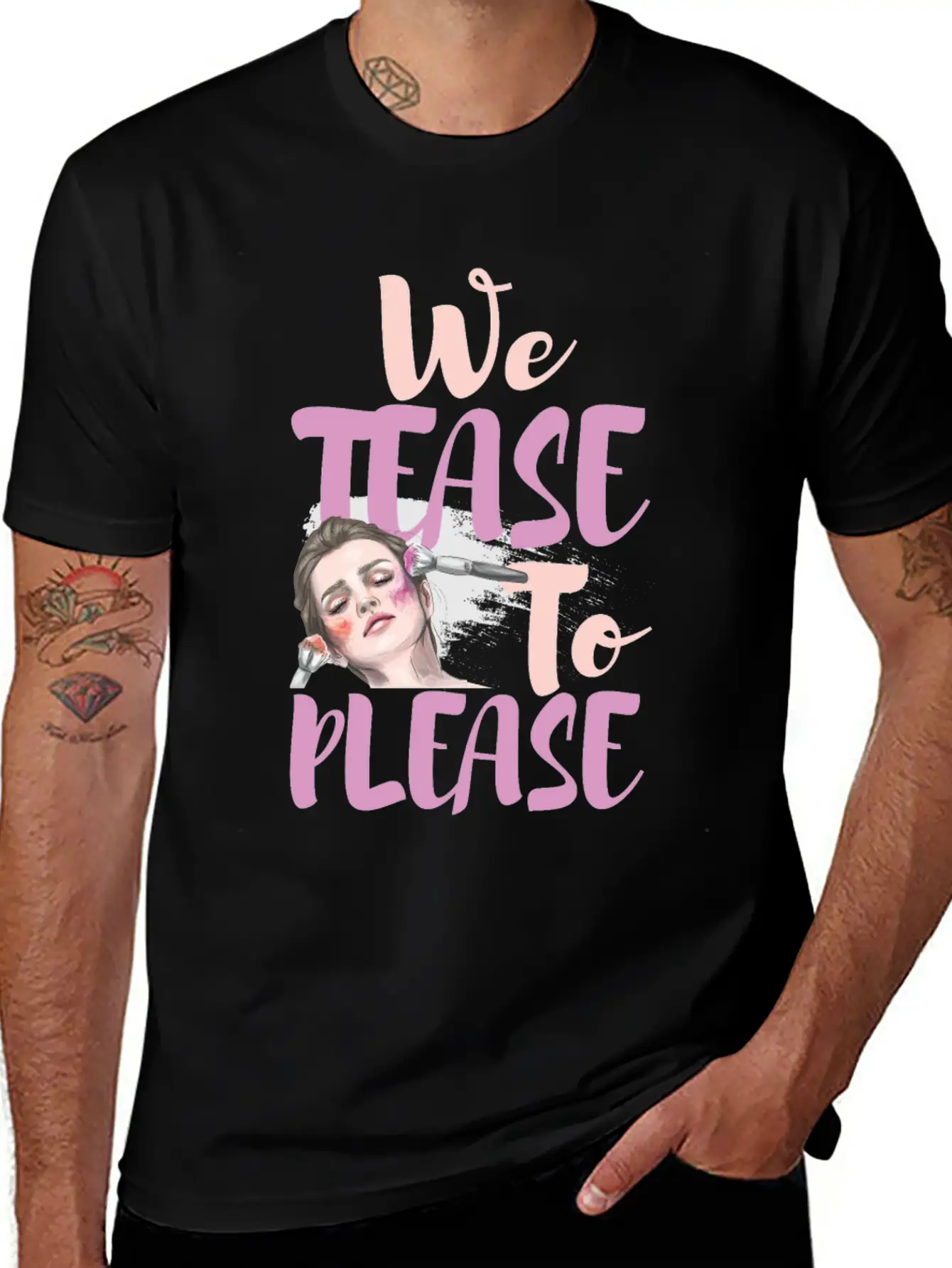 WE TEASE TO PLEASE Modern Fit Casual T-Shirt – Clean And Versatile Design