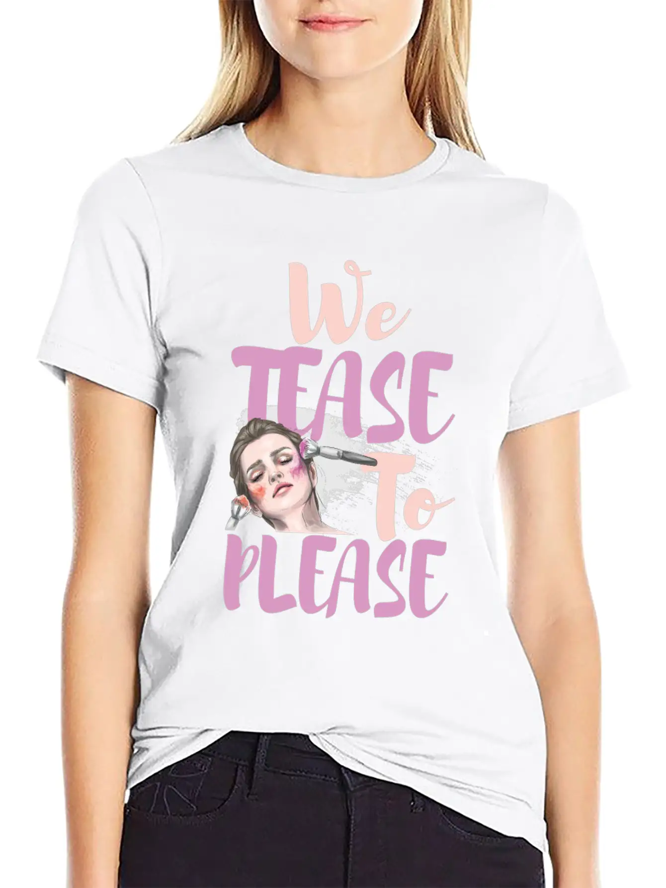 WE TEASE TO PLEASE Modern Fit Casual T-Shirt – Clean And Versatile Design