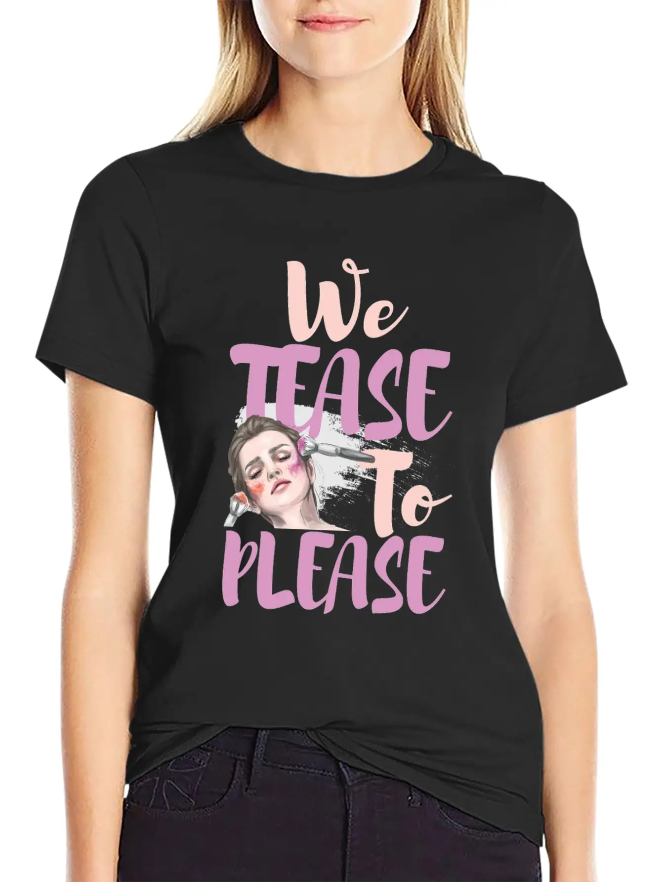 WE TEASE TO PLEASE Modern Fit Casual T-Shirt – Clean And Versatile Design