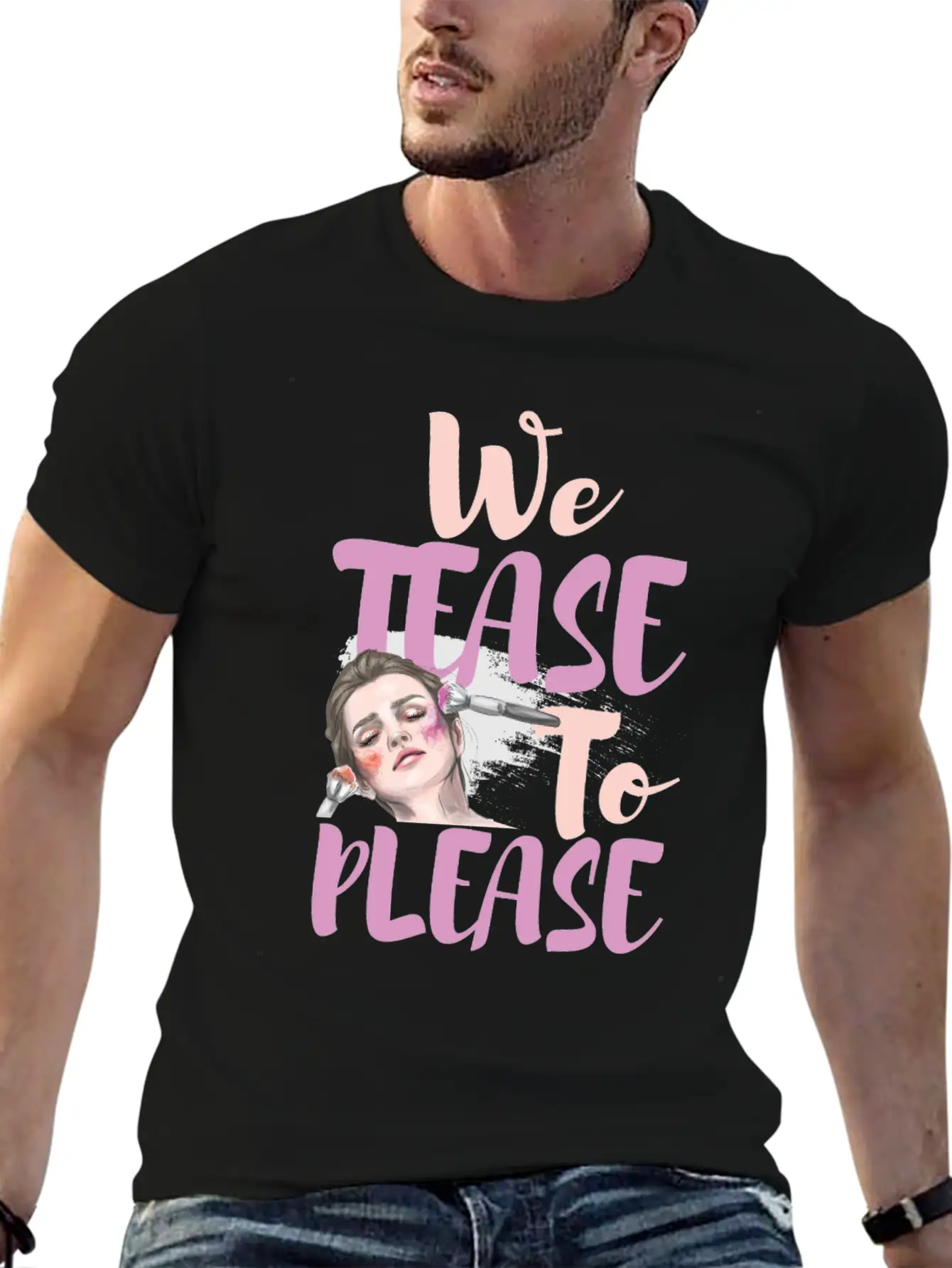 WE TEASE TO PLEASE Modern Fit Casual T-Shirt – Clean And Versatile Design