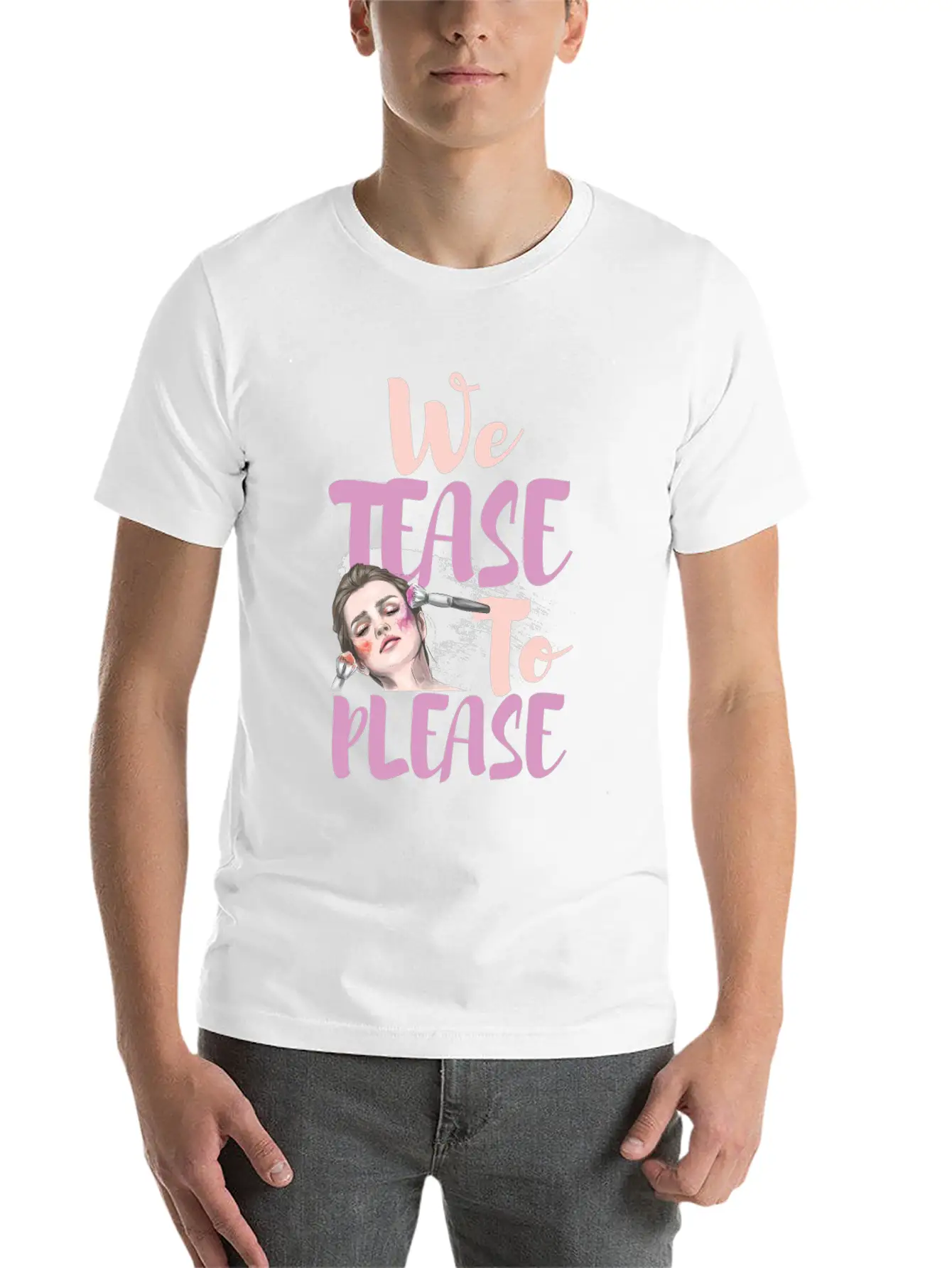 WE TEASE TO PLEASE Modern Fit Casual T-Shirt – Clean And Versatile Design