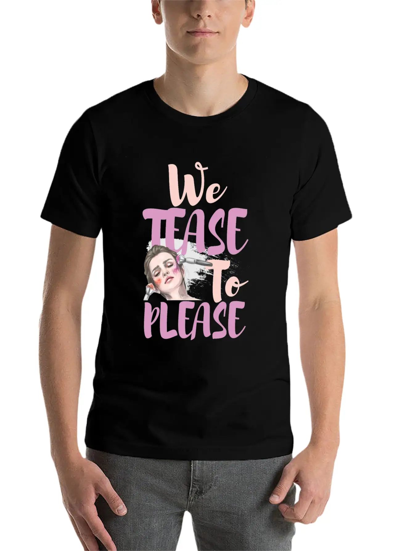 WE TEASE TO PLEASE Modern Fit Casual T-Shirt – Clean And Versatile Design