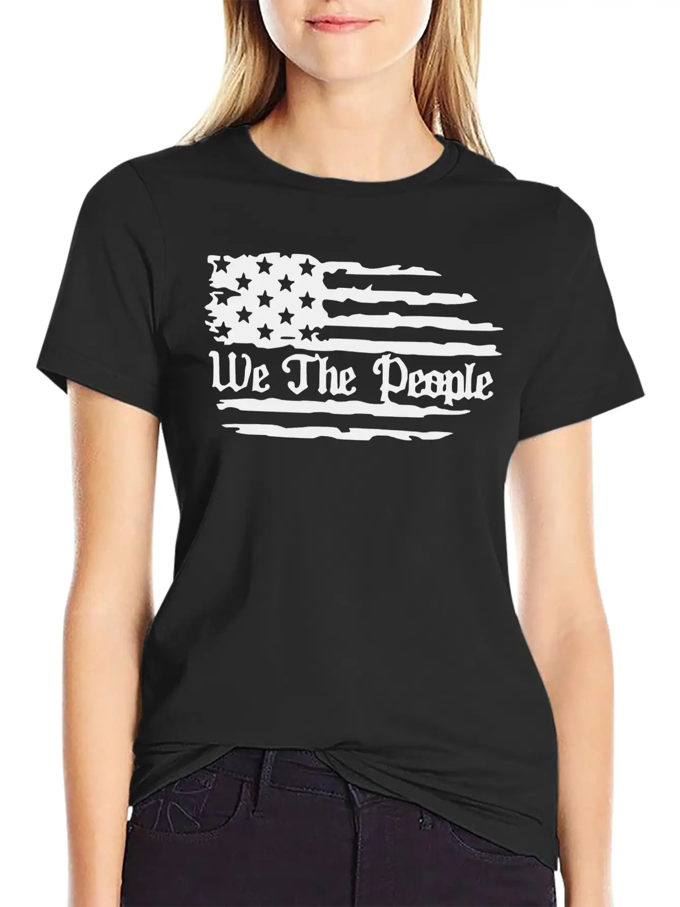We The People American Flag Unisex Casual T-Shirt – Clean Design For Daily Comfort