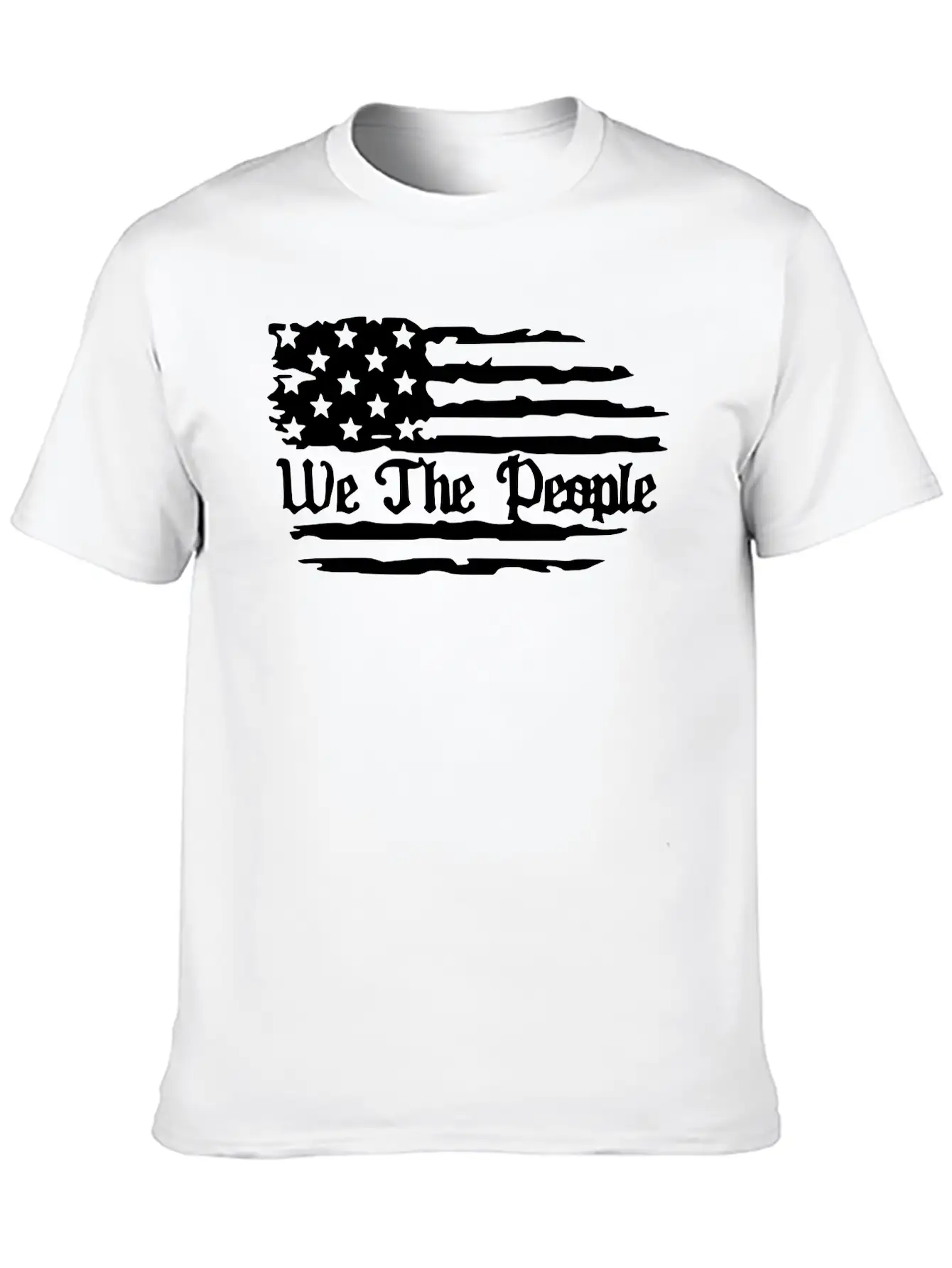 We The People American Flag Unisex Casual T-Shirt – Clean Design For Daily Comfort