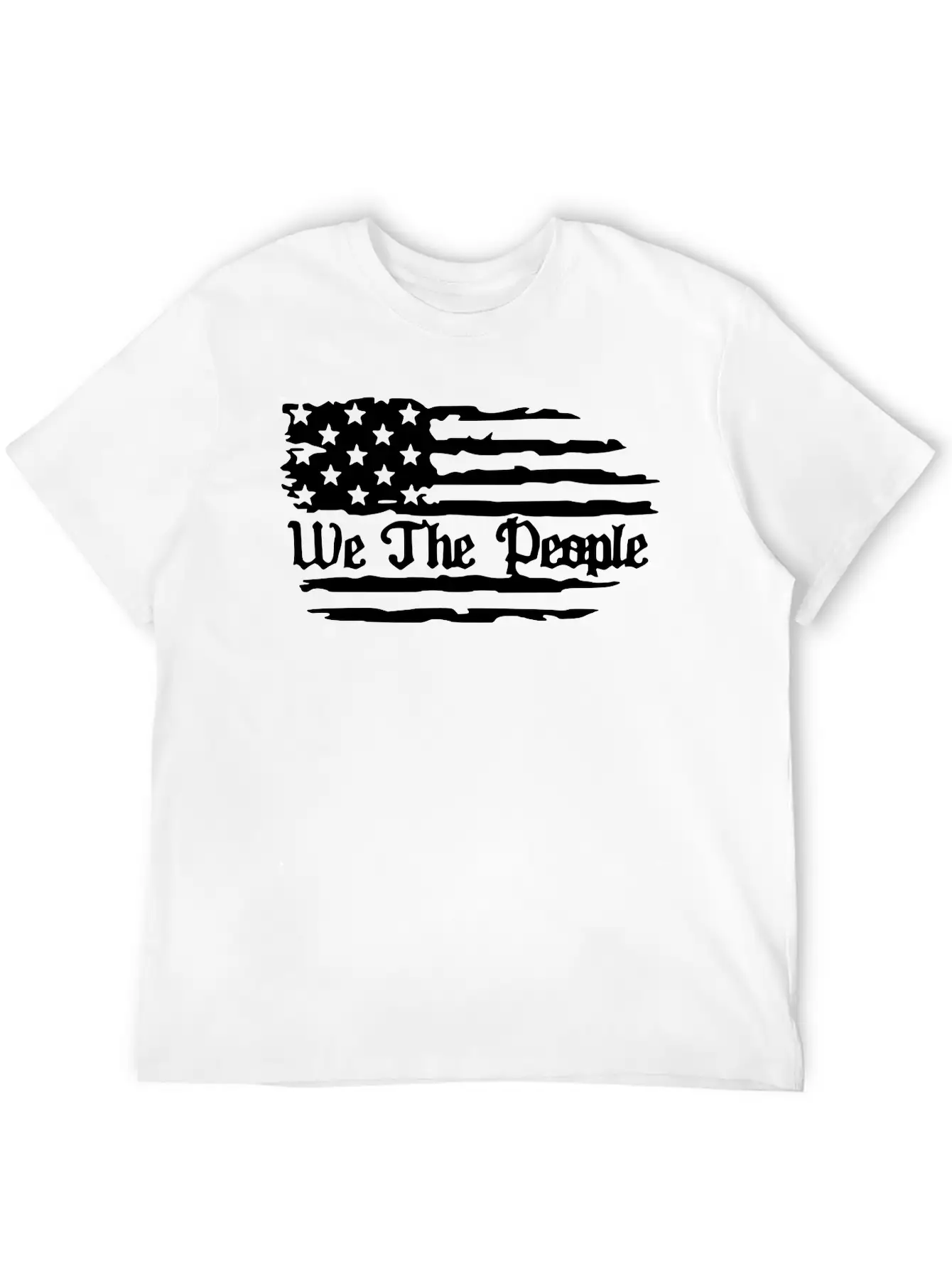 We The People American Flag Unisex Casual T-Shirt – Clean Design For Daily Comfort