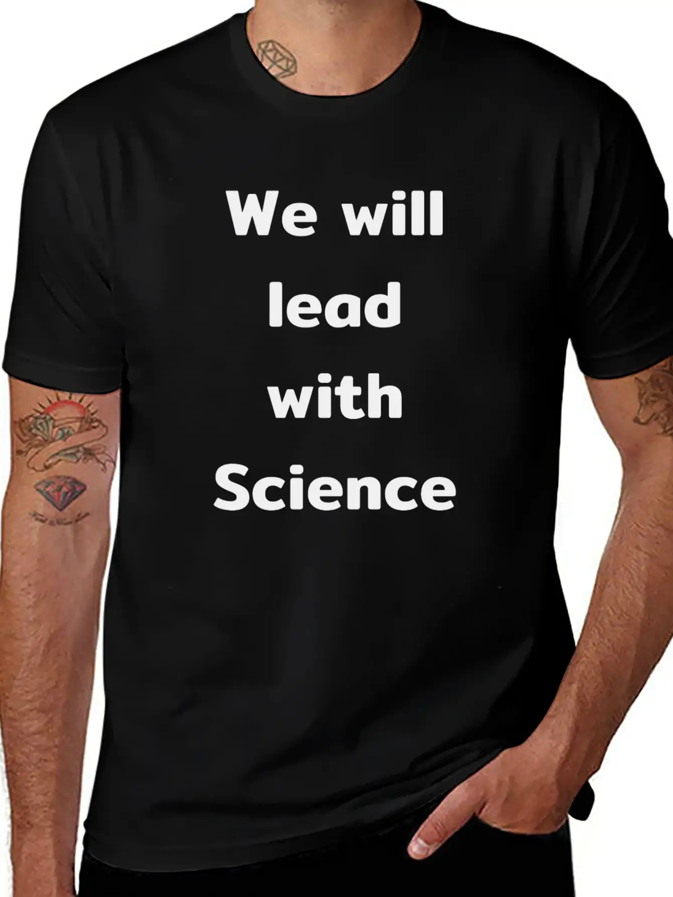 We Will Lead With Science Essential Cotton Tee For Daily Outfits – Unisex Style