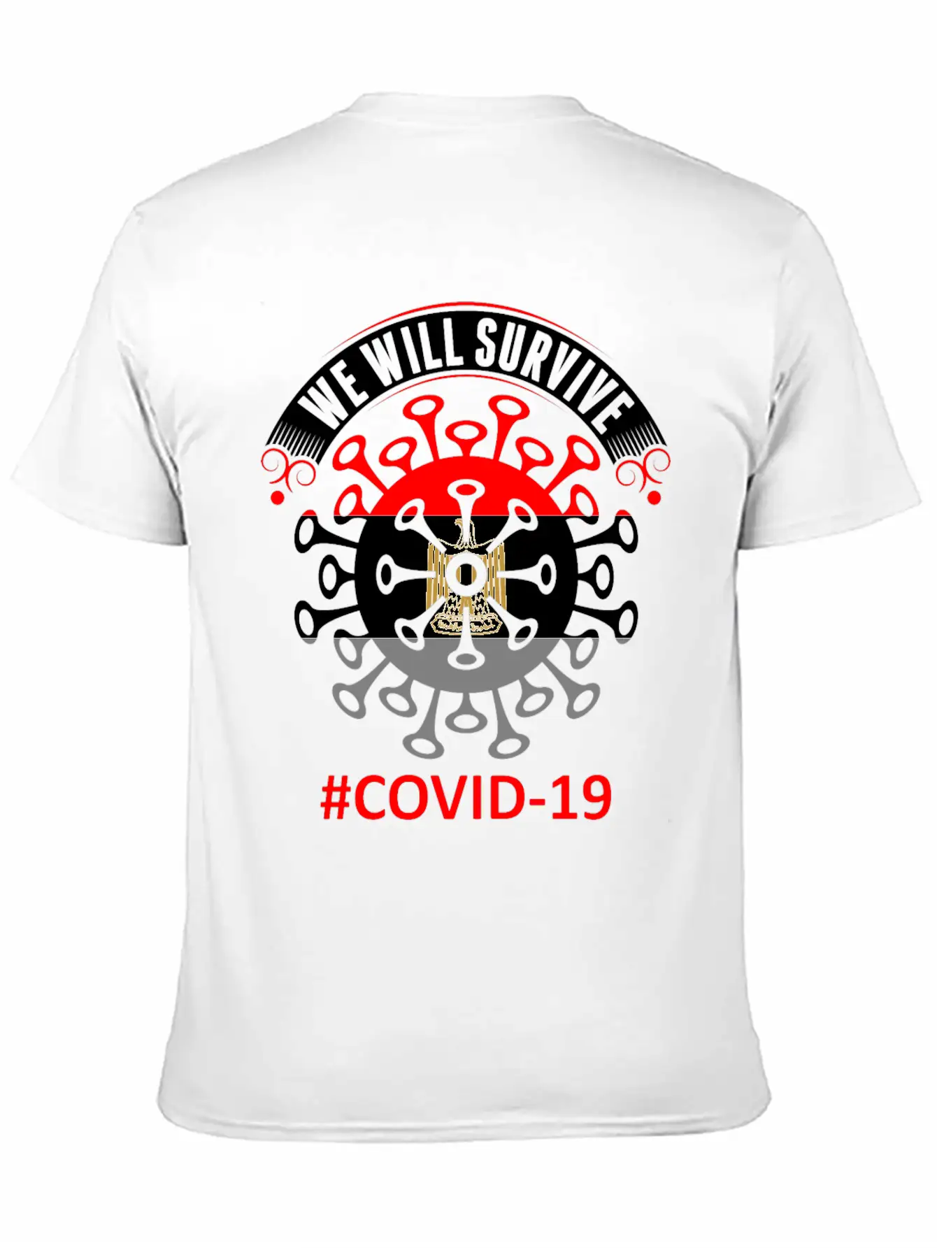 We Will Survive Covid 19 Egypt Tshirt Stylish Everyday T-Shirt – Unisex Basic Cotton Tee