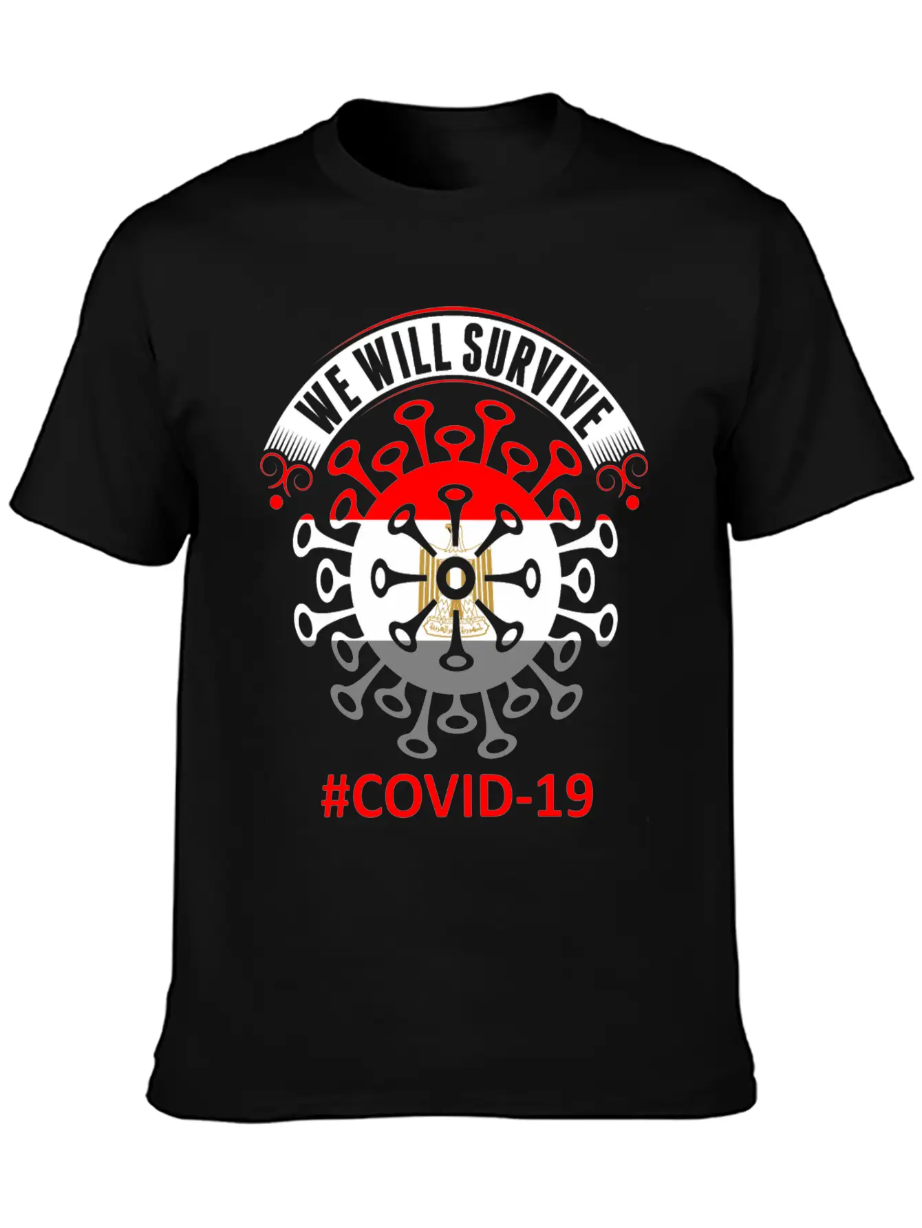 We Will Survive Covid 19 Egypt Tshirt Stylish Everyday T-Shirt – Unisex Basic Cotton Tee