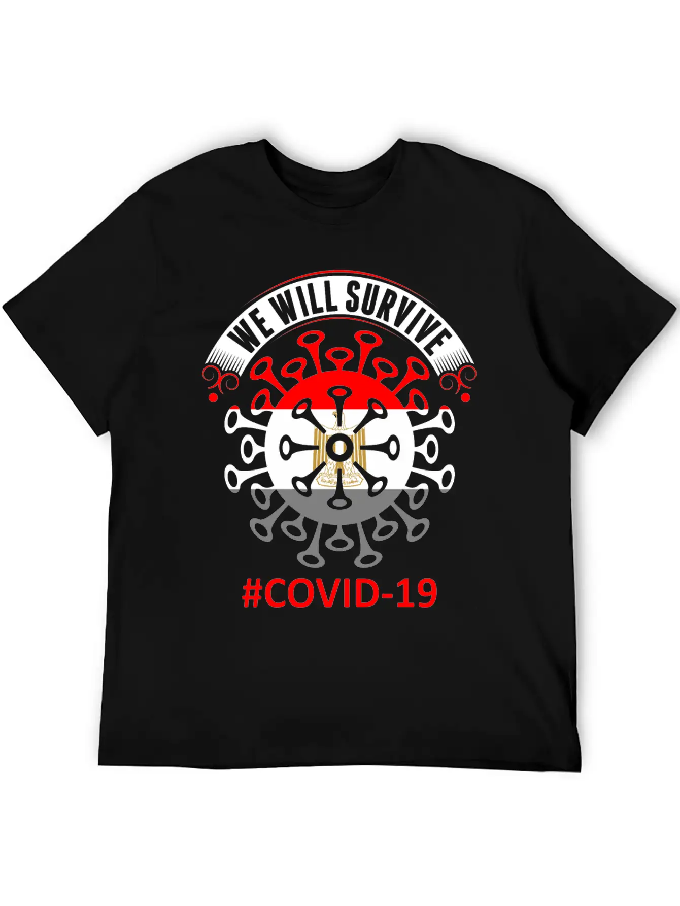We Will Survive Covid 19 Egypt Tshirt Stylish Everyday T-Shirt – Unisex Basic Cotton Tee