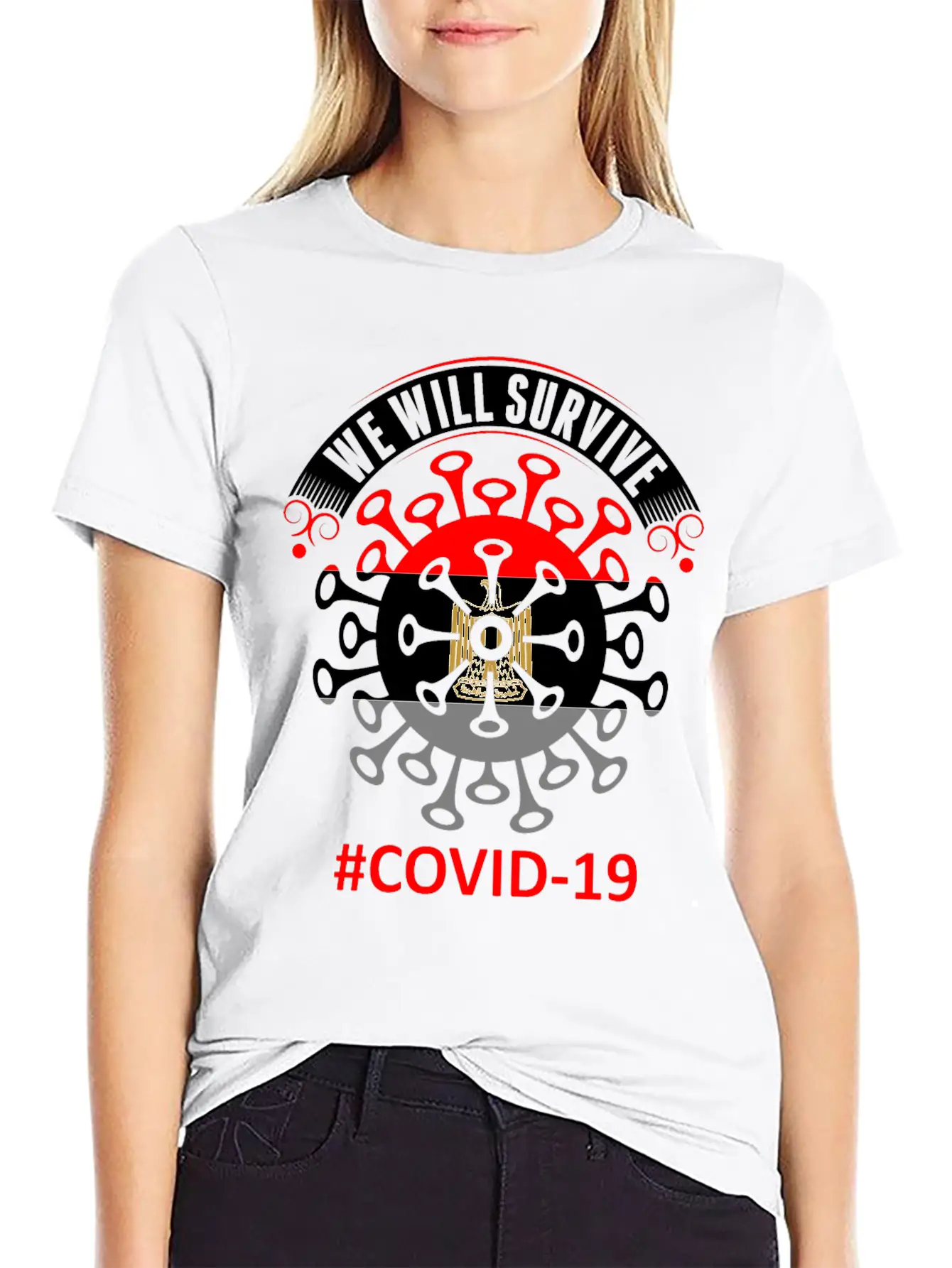 We Will Survive Covid 19 Egypt Tshirt Stylish Everyday T-Shirt – Unisex Basic Cotton Tee