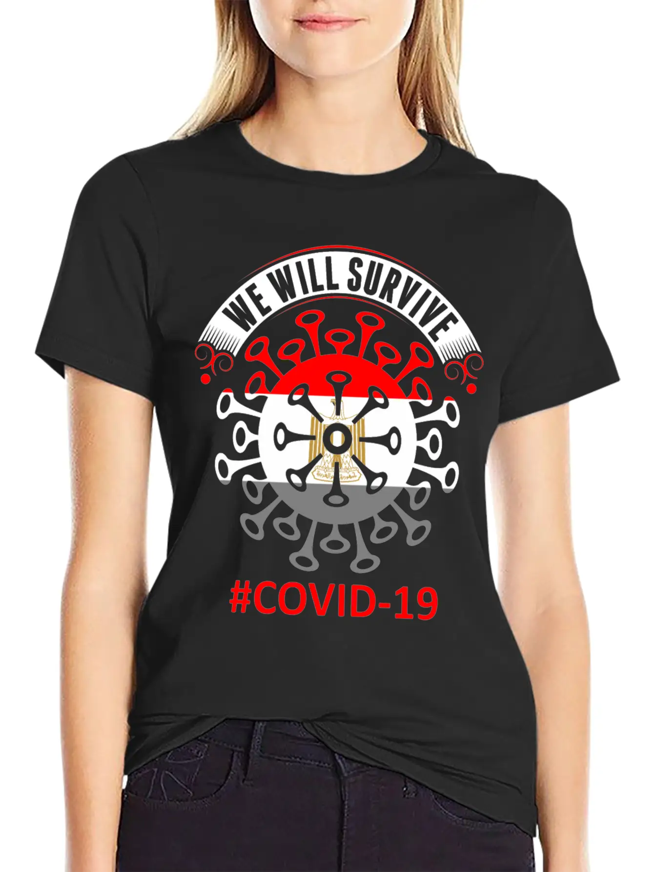 We Will Survive Covid 19 Egypt Tshirt Stylish Everyday T-Shirt – Unisex Basic Cotton Tee
