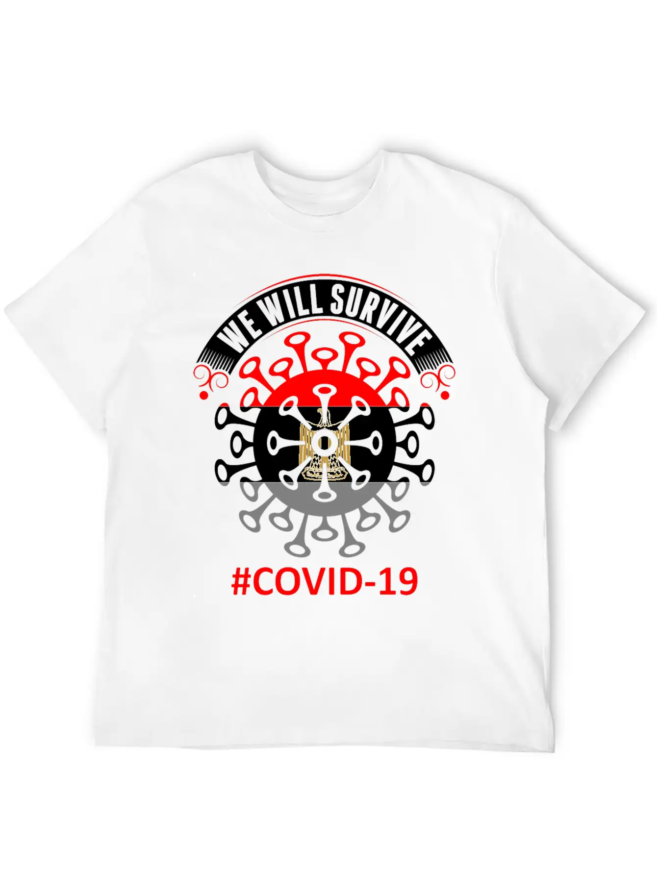 We Will Survive Covid 19 Egypt Tshirt Stylish Everyday T-Shirt – Unisex Basic Cotton Tee