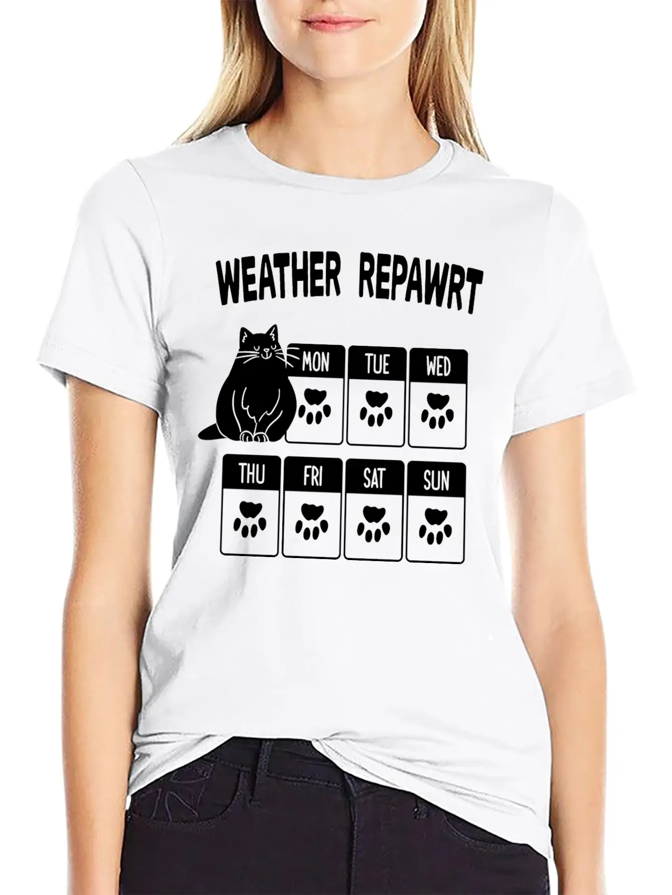 Weather Repawrt Weather Forecast Cat Paw Gift Idea Unisex Casual T-Shirt – Clean Design For Daily Comfort