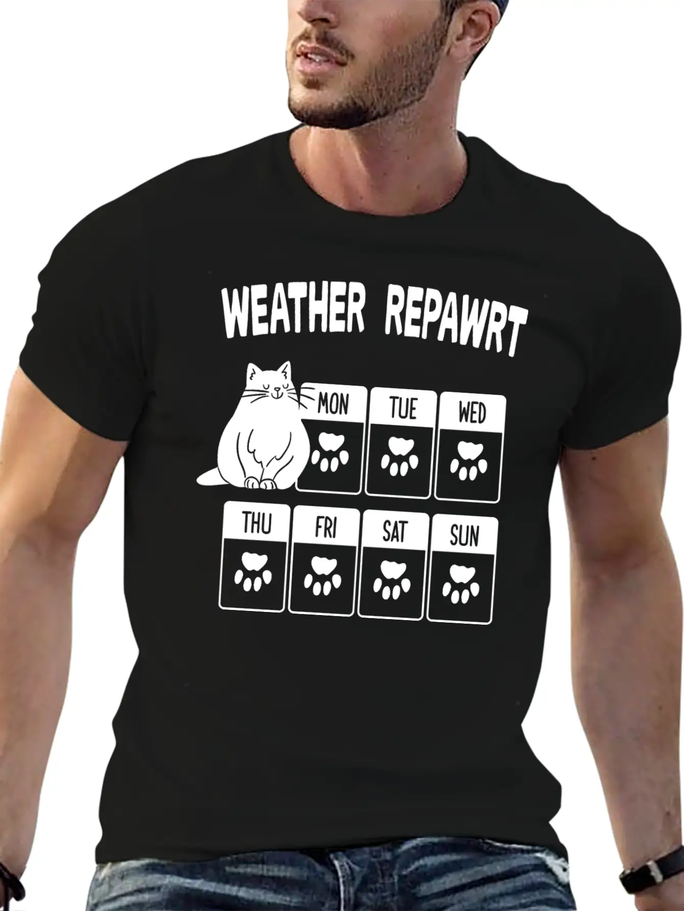 Weather Repawrt Weather Forecast Cat Paw Gift Idea Unisex Casual T-Shirt – Clean Design For Daily Comfort