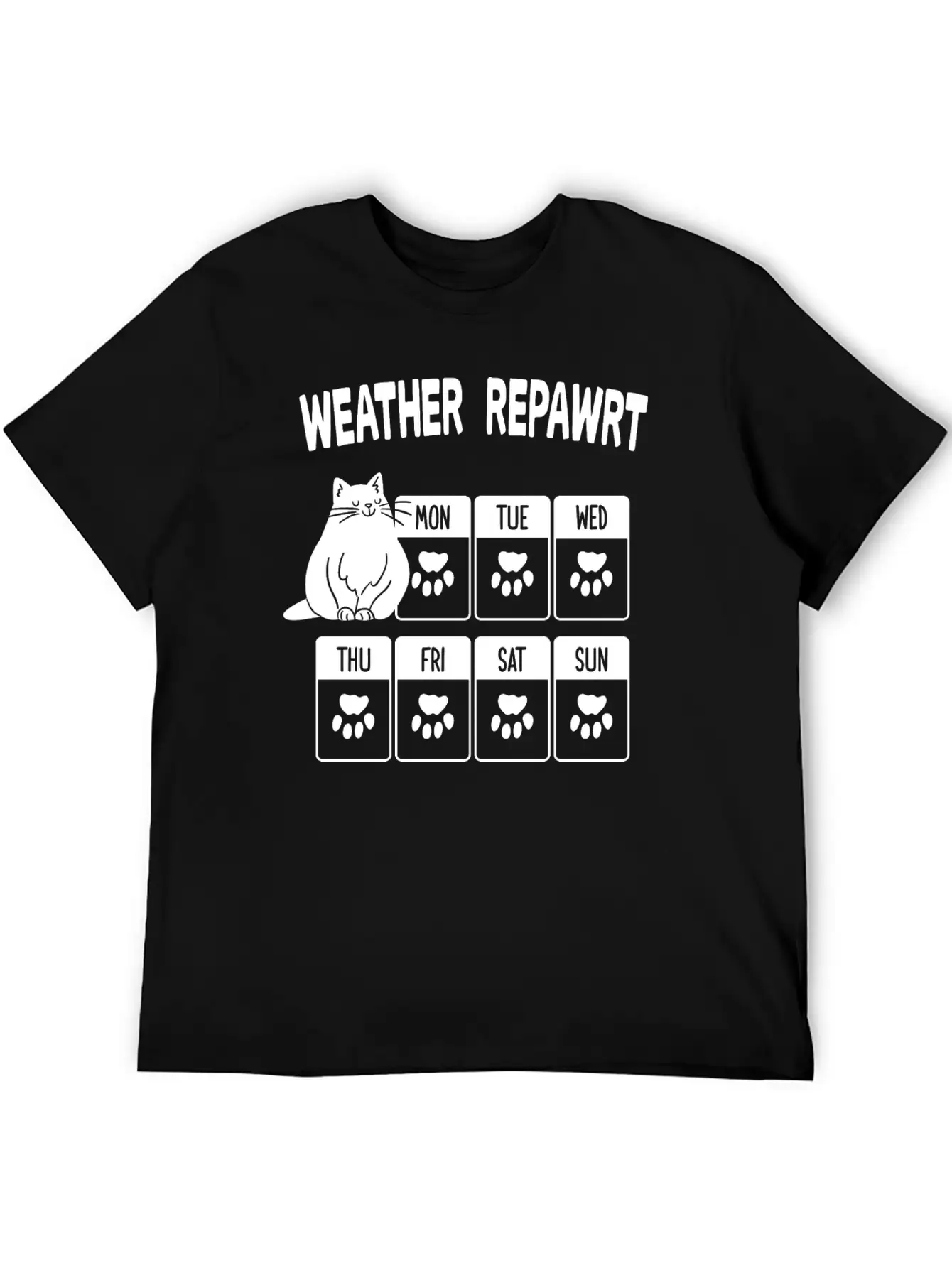 Weather Repawrt Weather Forecast Cat Paw Gift Idea Unisex Casual T-Shirt – Clean Design For Daily Comfort