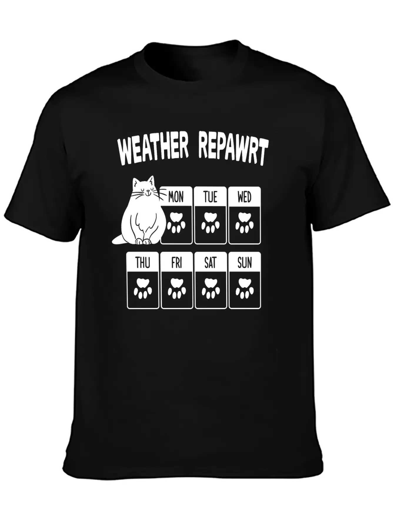 Weather Repawrt Weather Forecast Cat Paw Gift Idea Unisex Casual T-Shirt – Clean Design For Daily Comfort