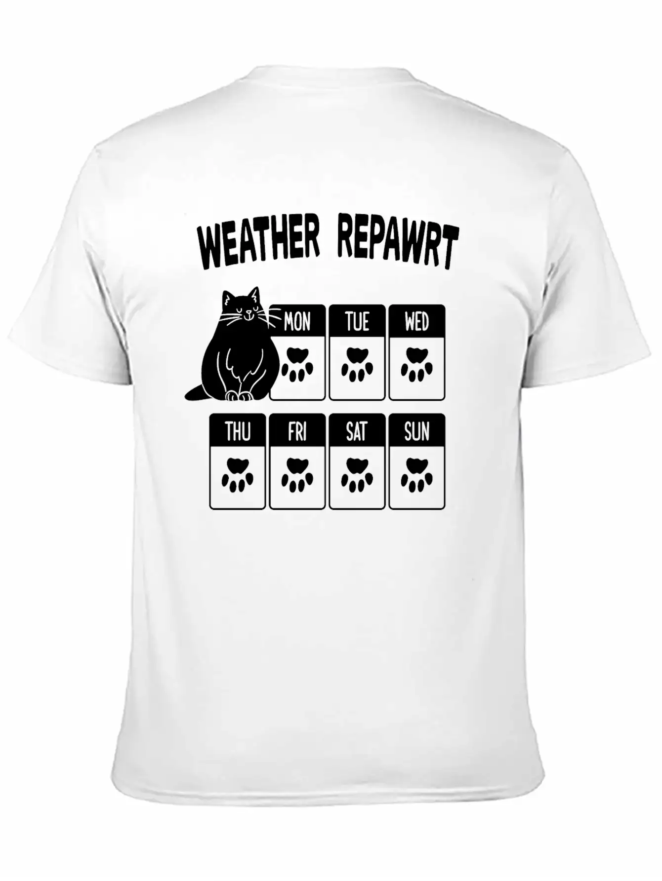 Weather Repawrt Weather Forecast Cat Paw Gift Idea Unisex Casual T-Shirt – Clean Design For Daily Comfort