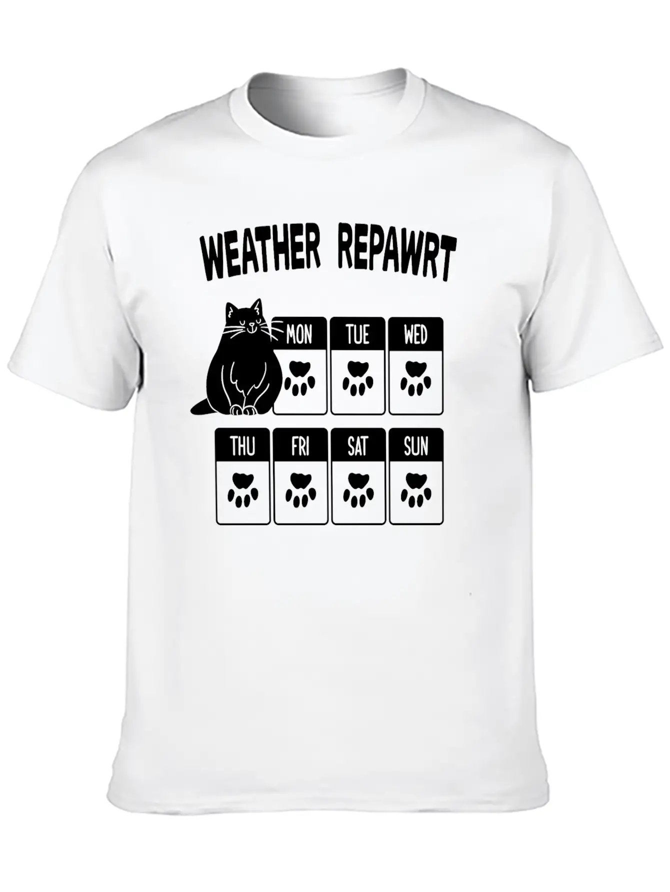 Weather Repawrt Weather Forecast Cat Paw Gift Idea Unisex Casual T-Shirt – Clean Design For Daily Comfort