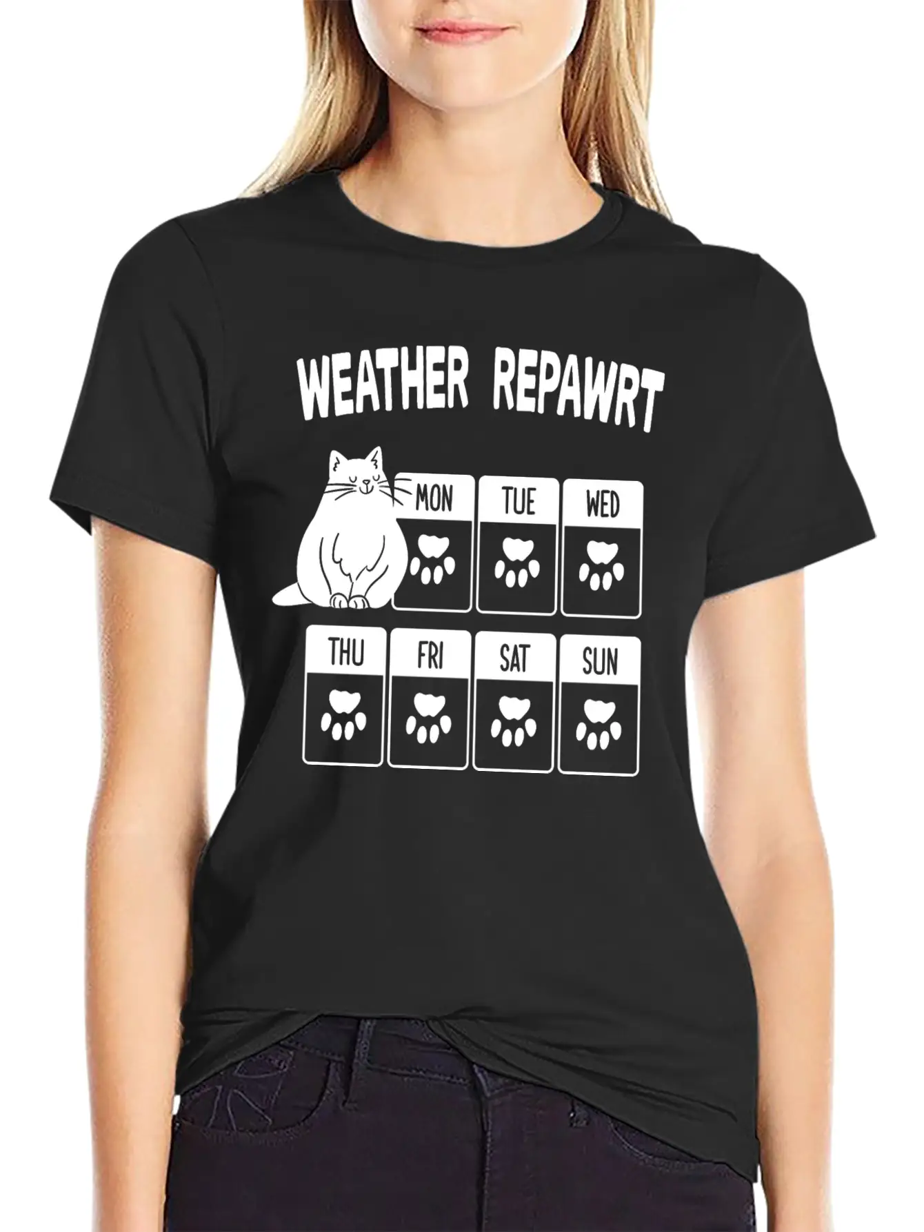Weather Repawrt Weather Forecast Cat Paw Gift Idea Unisex Casual T-Shirt – Clean Design For Daily Comfort