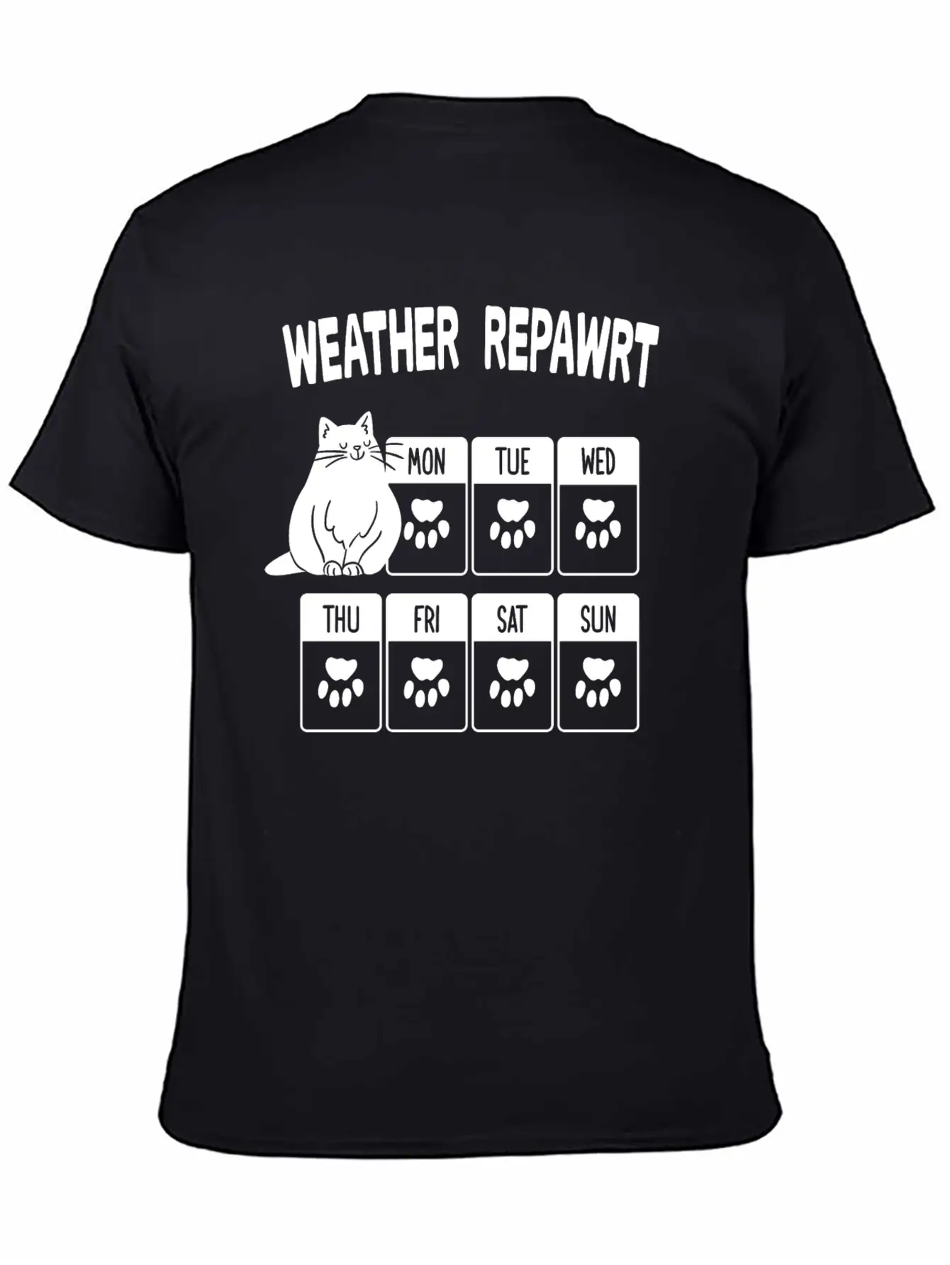 Weather Repawrt Weather Forecast Cat Paw Gift Idea Unisex Casual T-Shirt – Clean Design For Daily Comfort