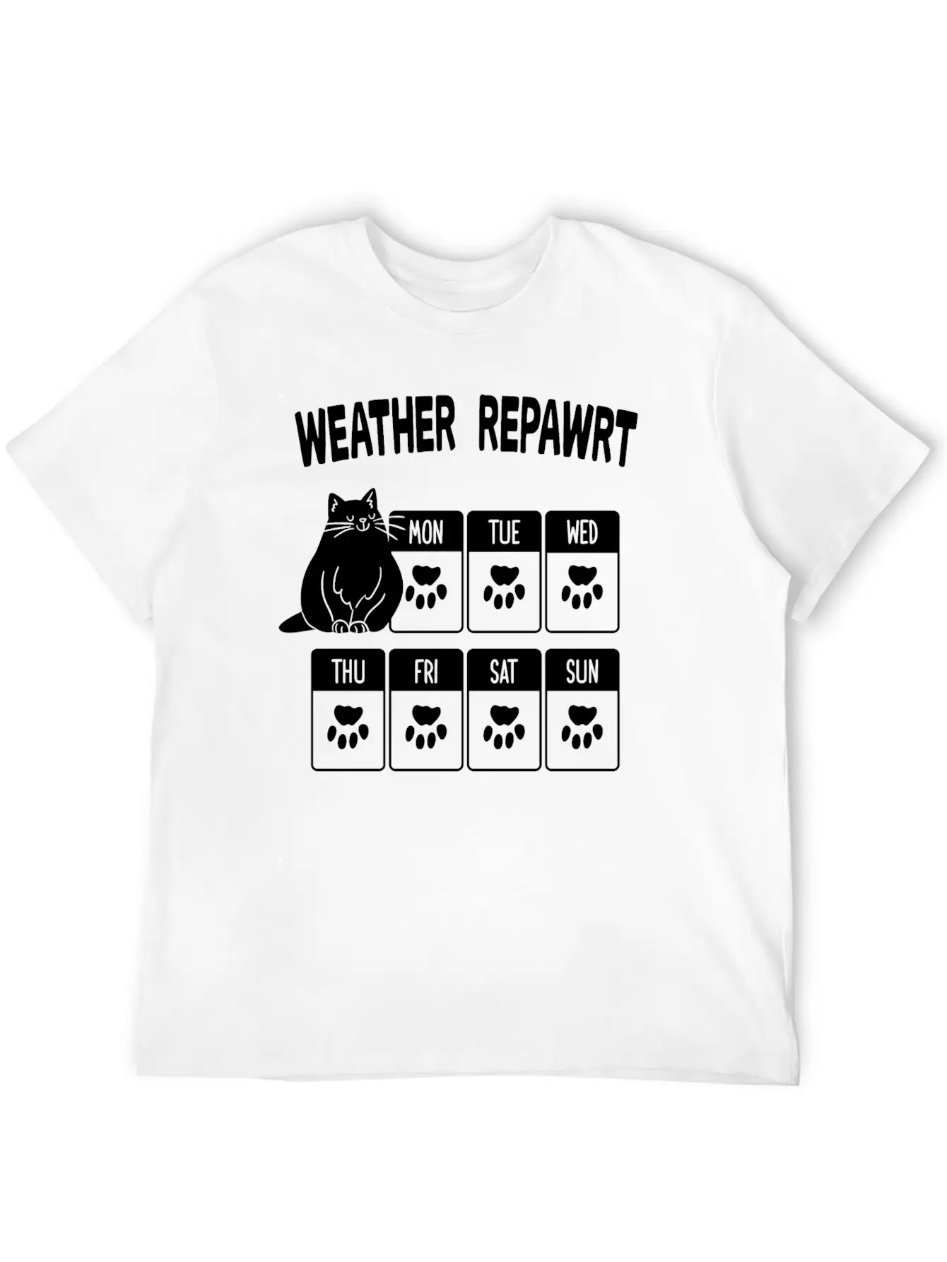 Weather Repawrt Weather Forecast Cat Paw Gift Idea Unisex Casual T-Shirt – Clean Design For Daily Comfort
