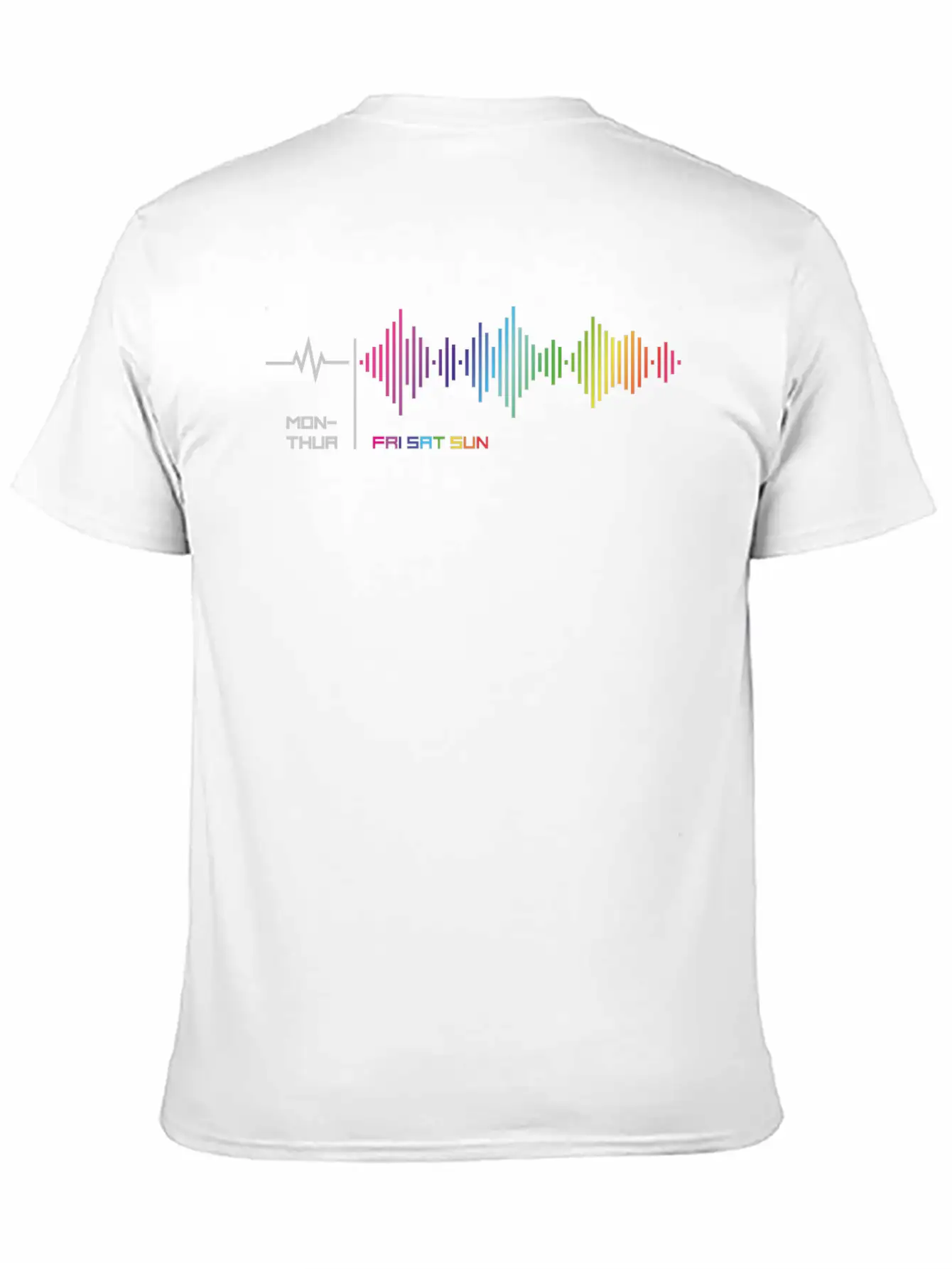 Weekdays - Weekend Frequency Rainbow Party Lightweight Cotton T-Shirt – Daily Comfort Graphic Shirt