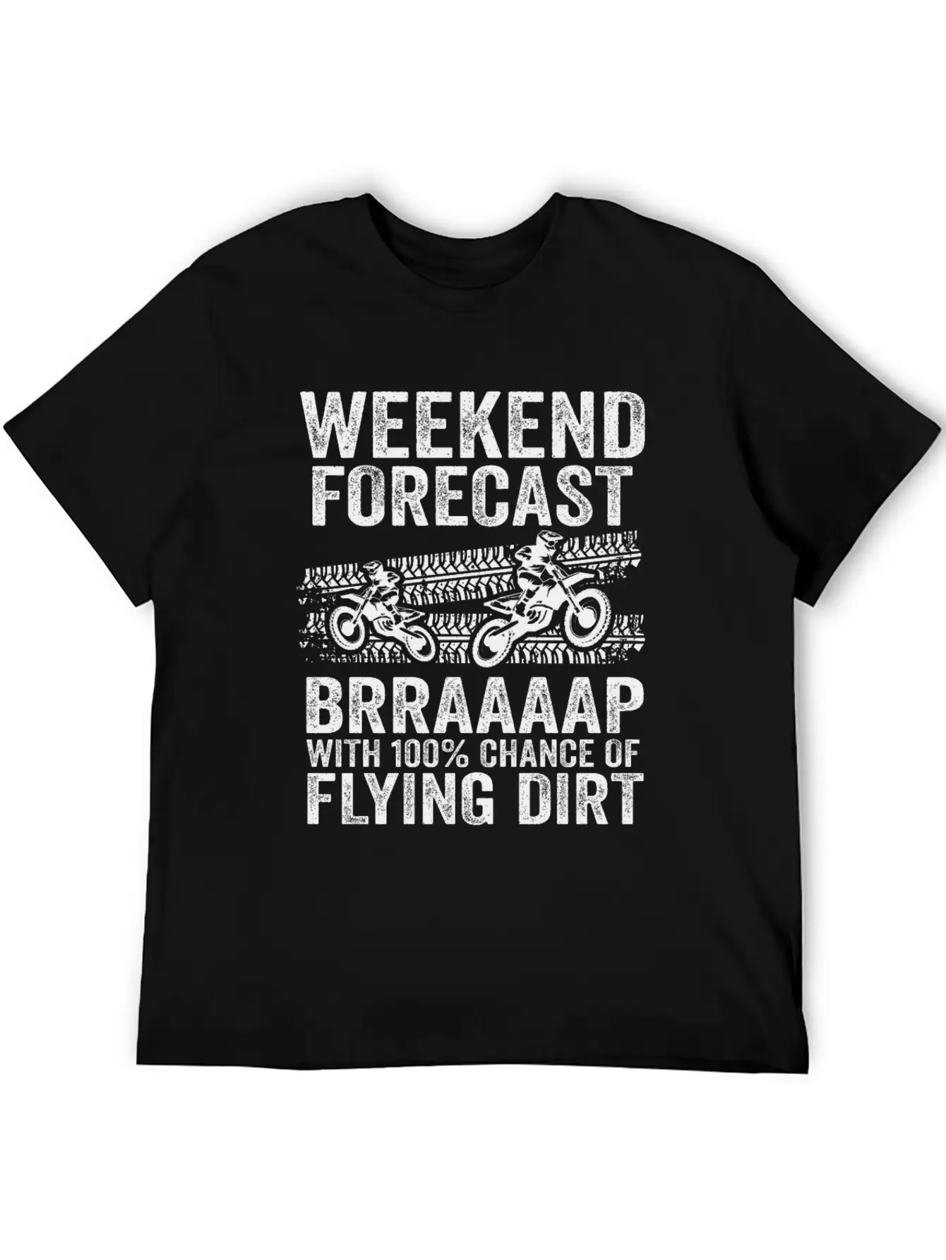 Weekend Forecast Brraaaap With 100% Chance Of Lightweight Cotton T-Shirt – Daily Comfort Graphic Shirt