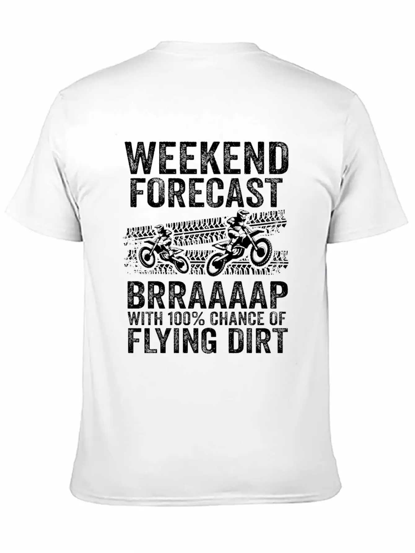Weekend Forecast Brraaaap With 100% Chance Of Lightweight Cotton T-Shirt – Daily Comfort Graphic Shirt