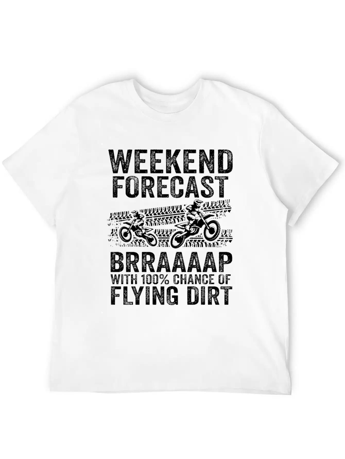 Weekend Forecast Brraaaap With 100% Chance Of Lightweight Cotton T-Shirt – Daily Comfort Graphic Shirt