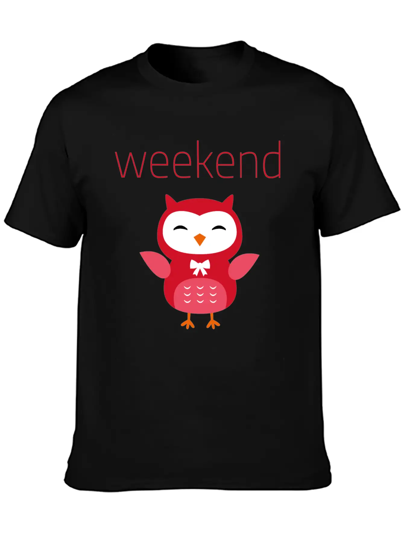 Weekend Owl Comfortable Minimalist Graphic Tee – Summer Style Essential
