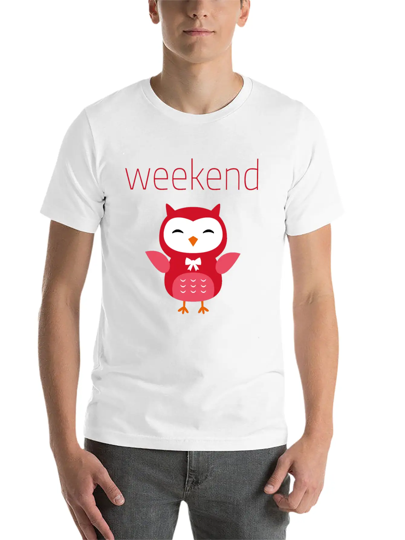 Weekend Owl Comfortable Minimalist Graphic Tee – Summer Style Essential