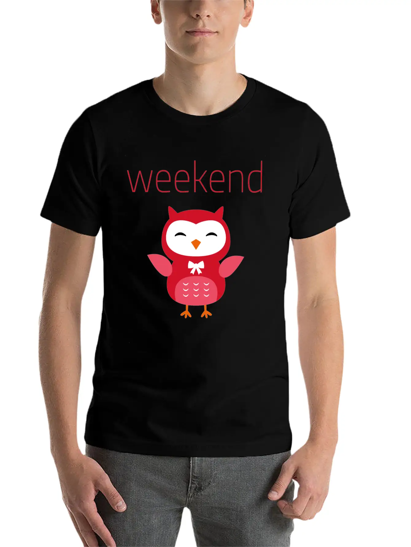 Weekend Owl Comfortable Minimalist Graphic Tee – Summer Style Essential