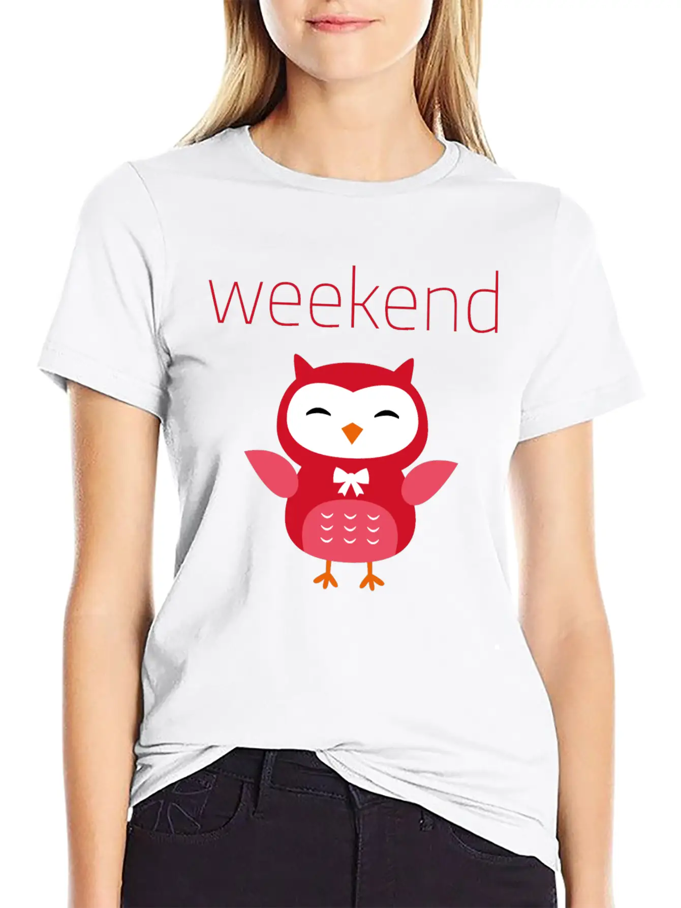 Weekend Owl Comfortable Minimalist Graphic Tee – Summer Style Essential