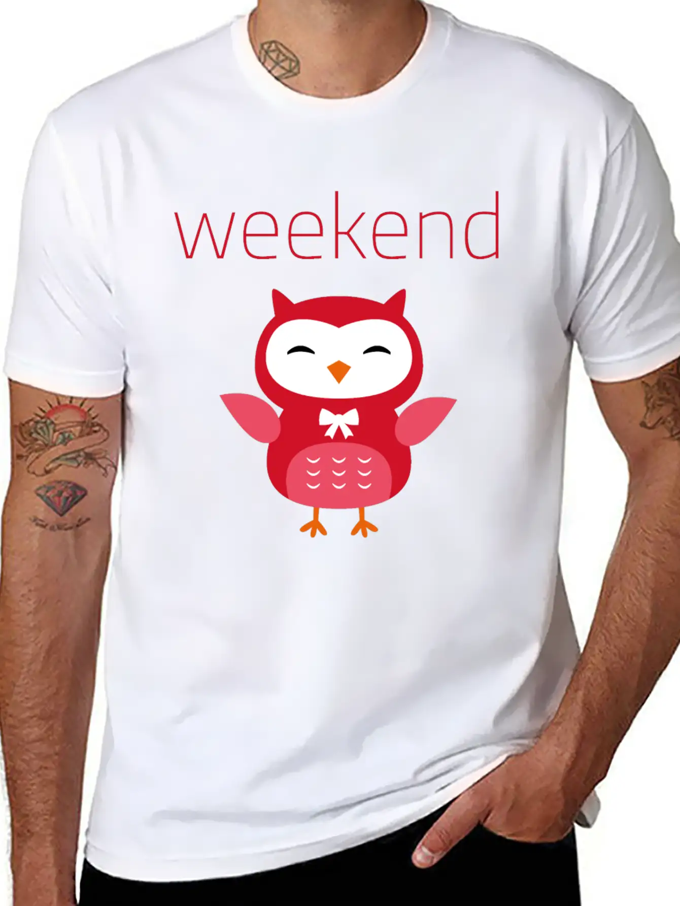 Weekend Owl Comfortable Minimalist Graphic Tee – Summer Style Essential